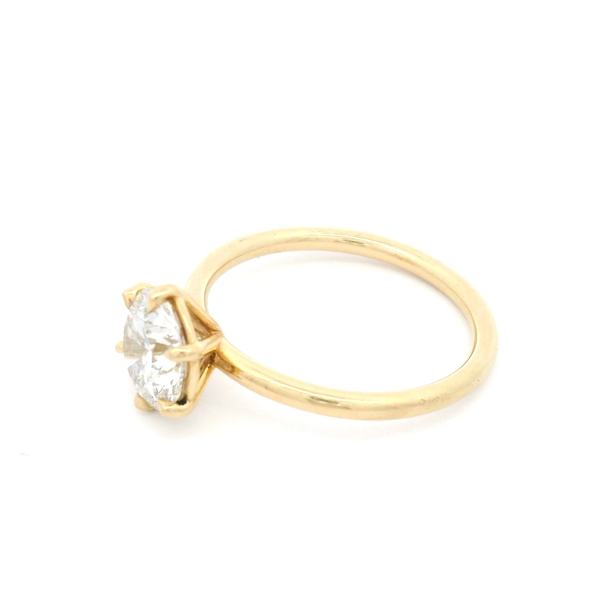 14k Yellow 6-Claw Solitaire with 1.38ct Lab-Grown Diamond - Image 3