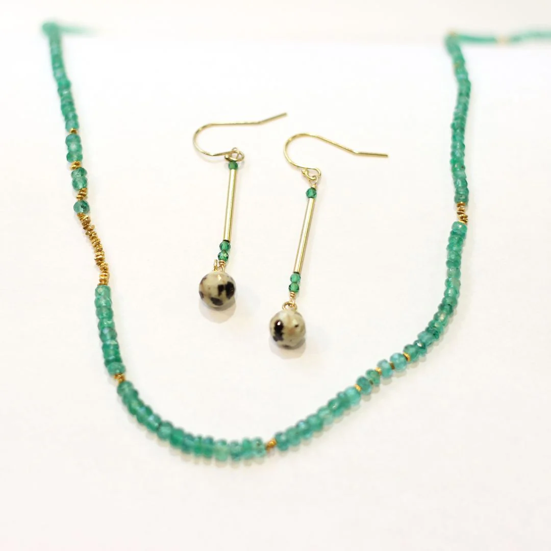 Emerald Bead Necklace - Image 3