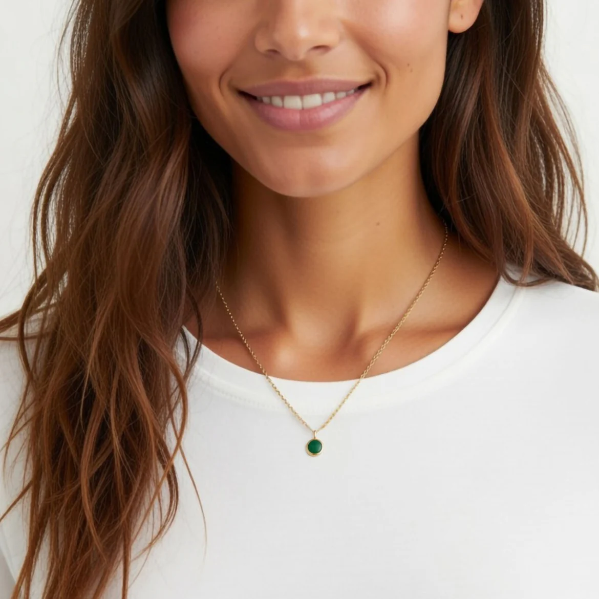 Emerald May Birthstone Necklace - Image 2