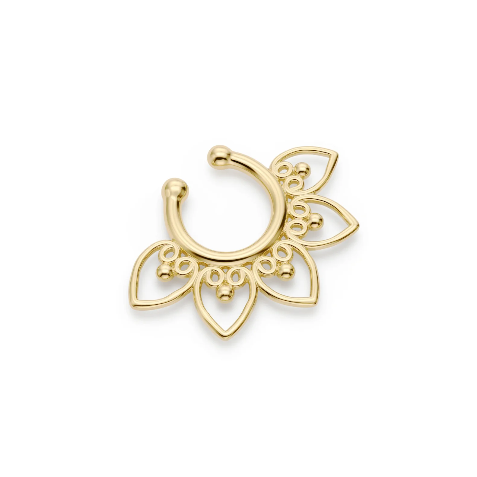 Faux Floral Septum Nose Ring - Image 2