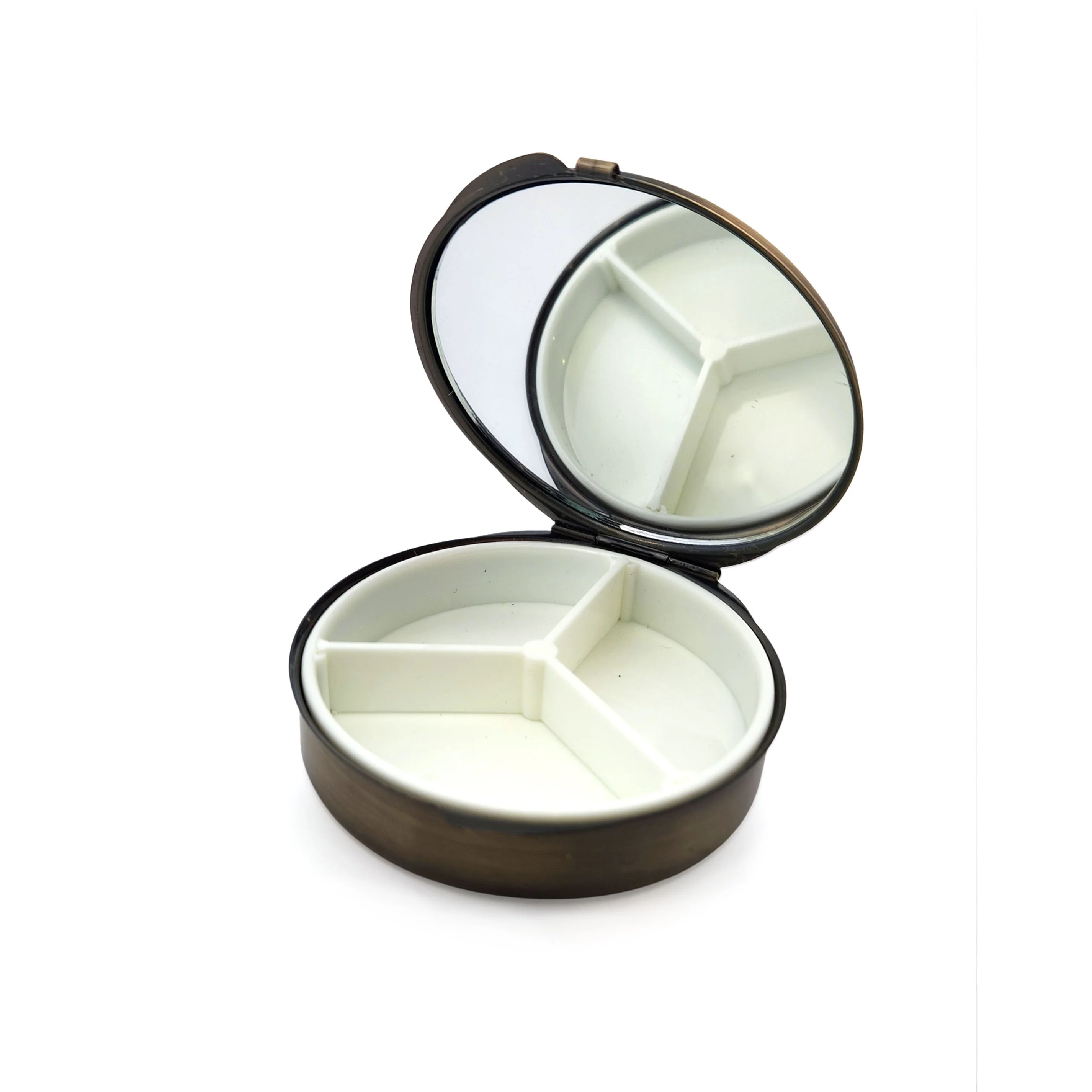 Floral Embroidered Round Jewellery Box - Image 2