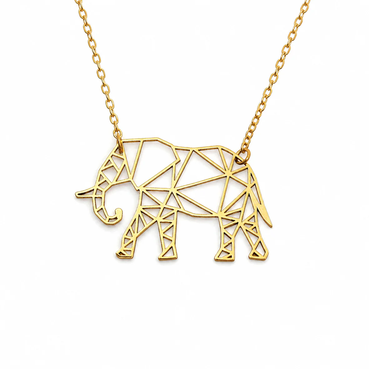 Geometric Elephant Necklace