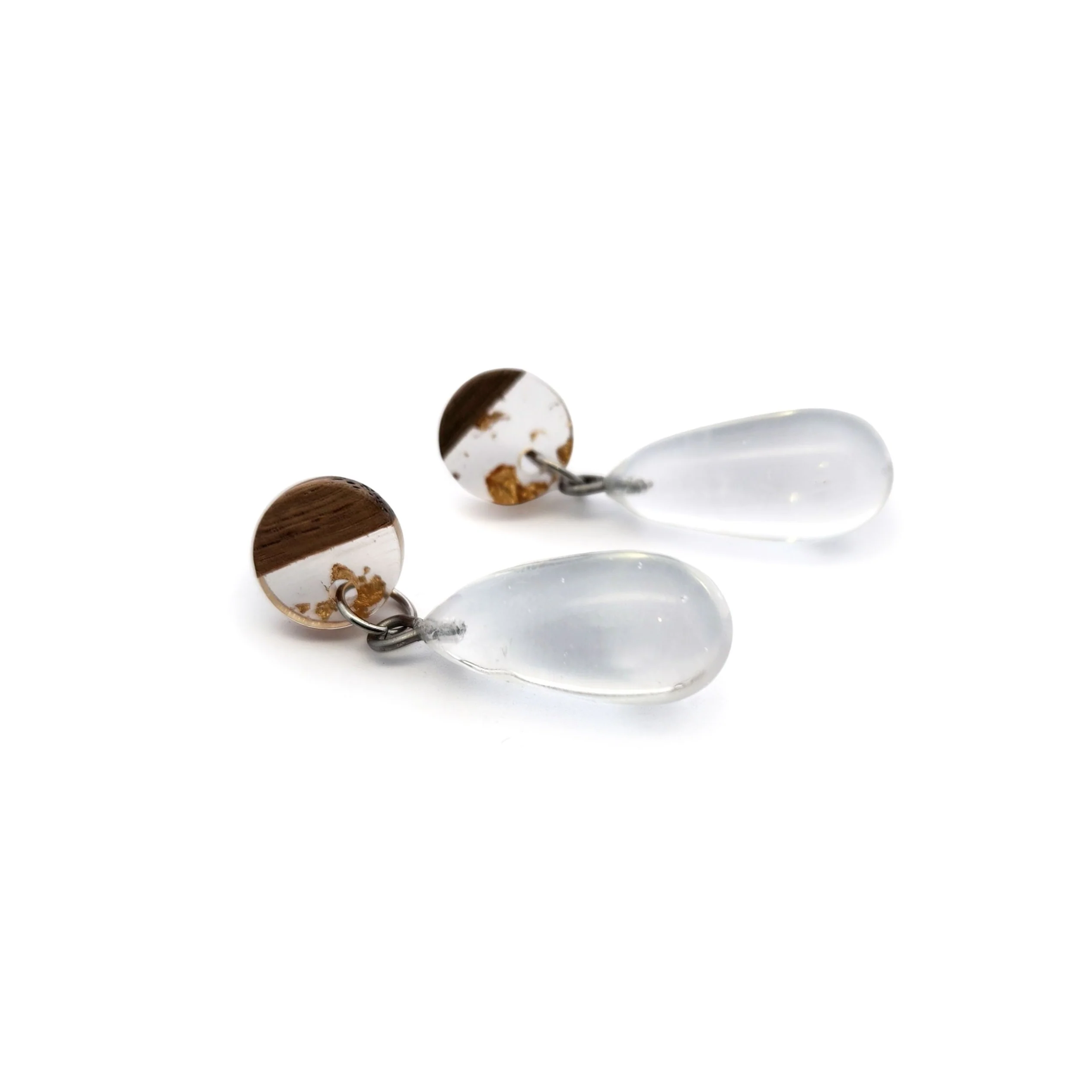 Glass Tear Drop Earrings