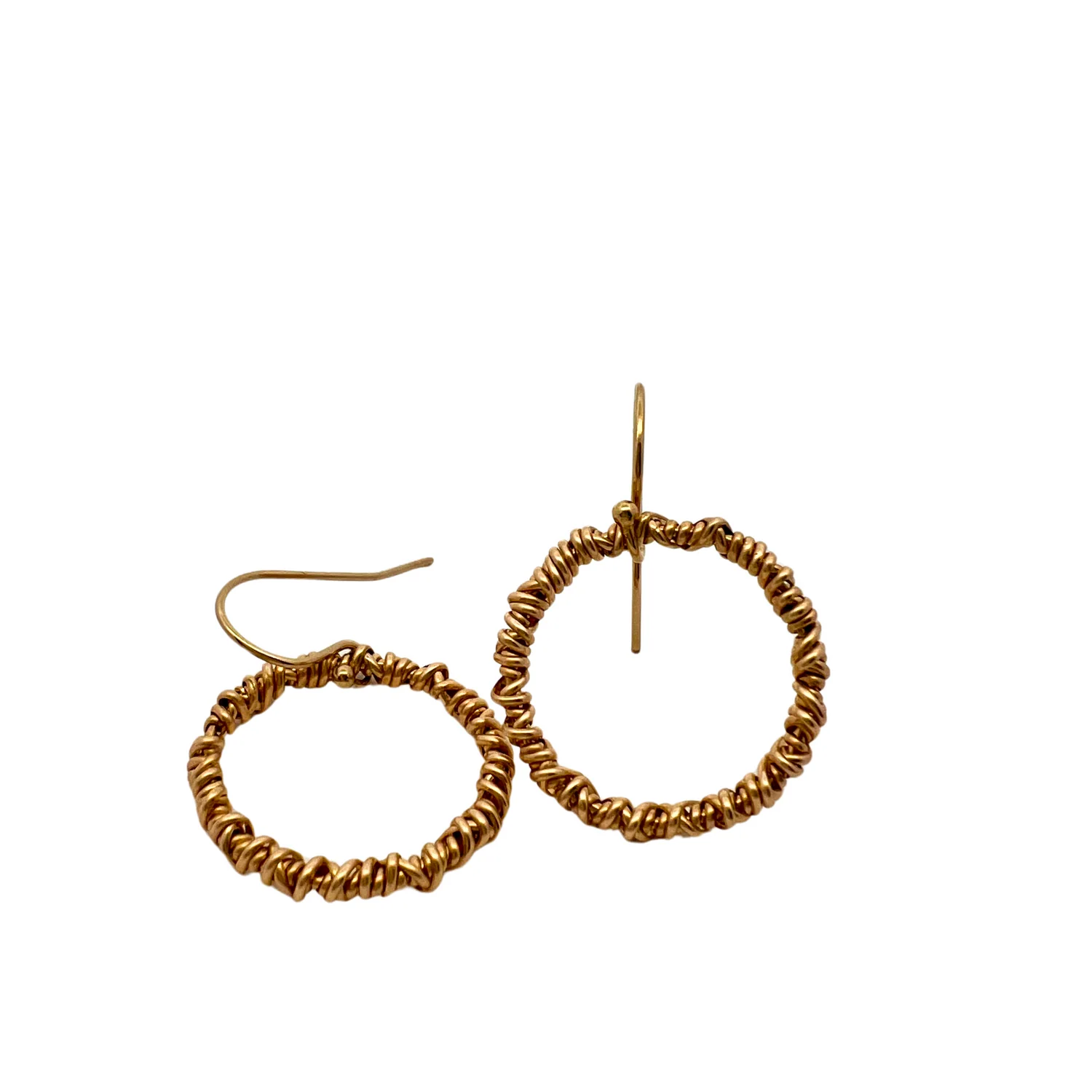 Gold-Filled Circle Twist Earrings