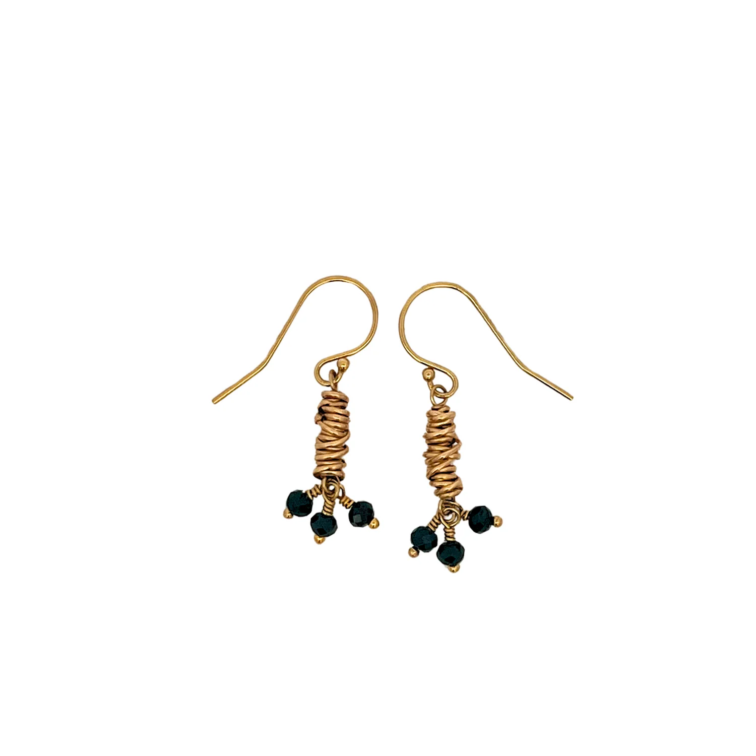 Gold-Filled Gemstone Twist Earrings