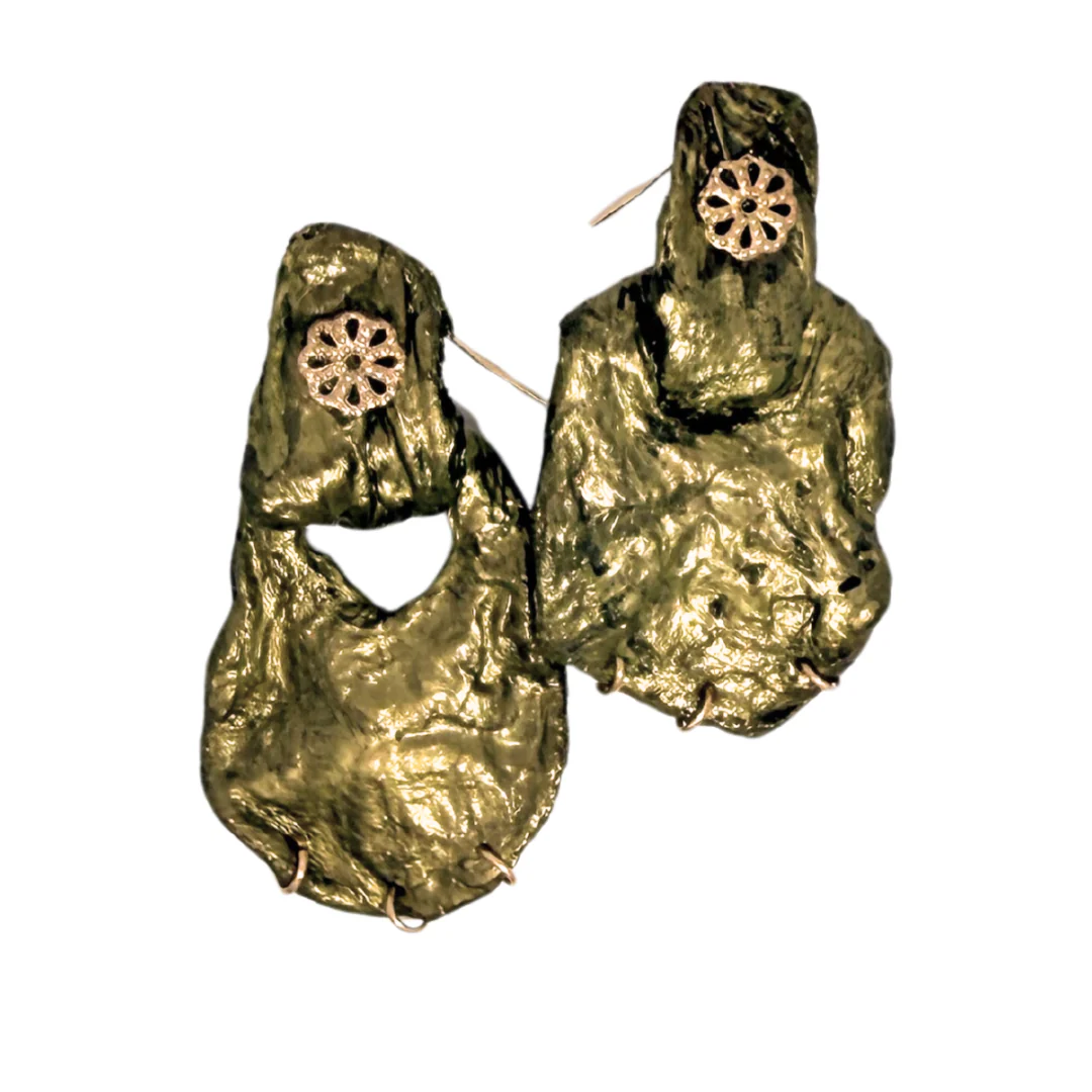 Gold Paper Earrings