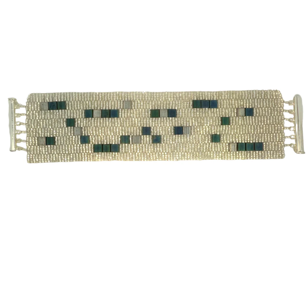 Graphic Squares Beaded Bracelet - Image 2