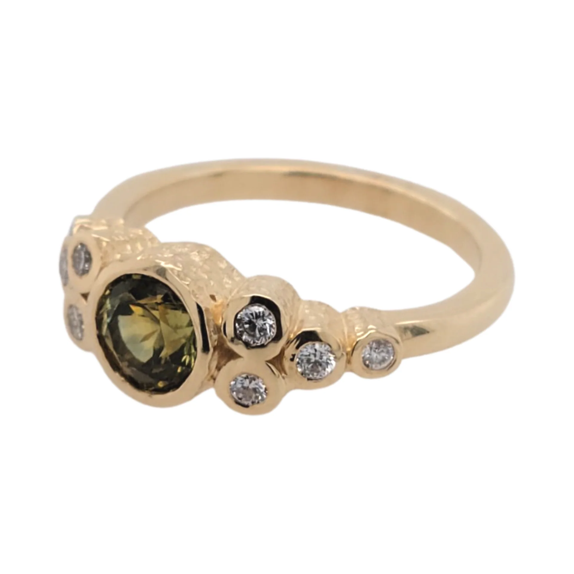 Green Sapphire Bezel Ring - Image 6