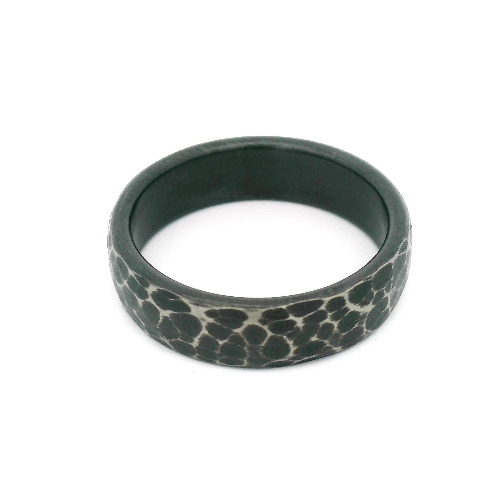 Hammered Titanium 6mm Wide Band - Image 2