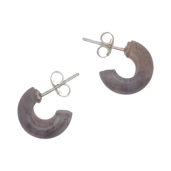 Hand Cut Gemstone Hoops - Image 3