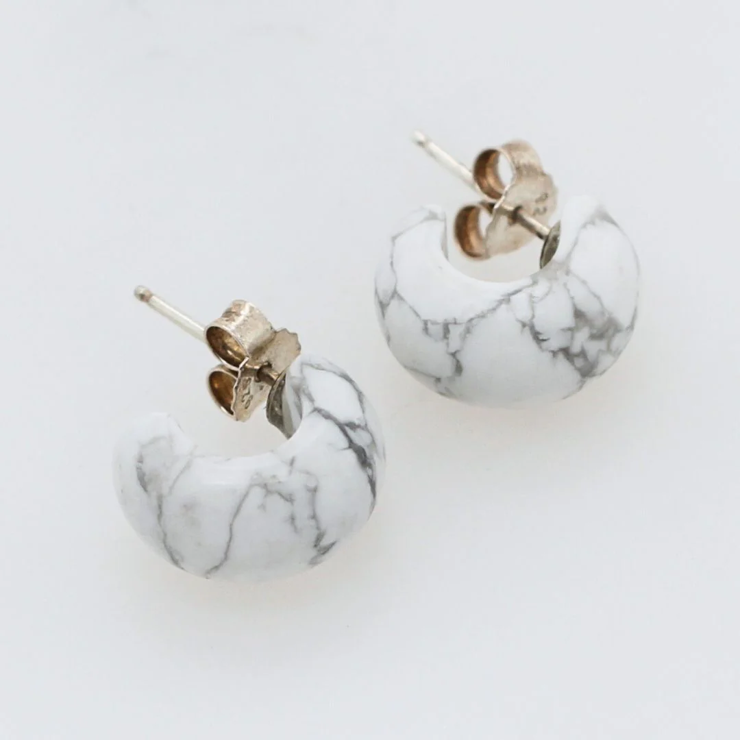 Hand Cut Gemstone Hoops - Image 4