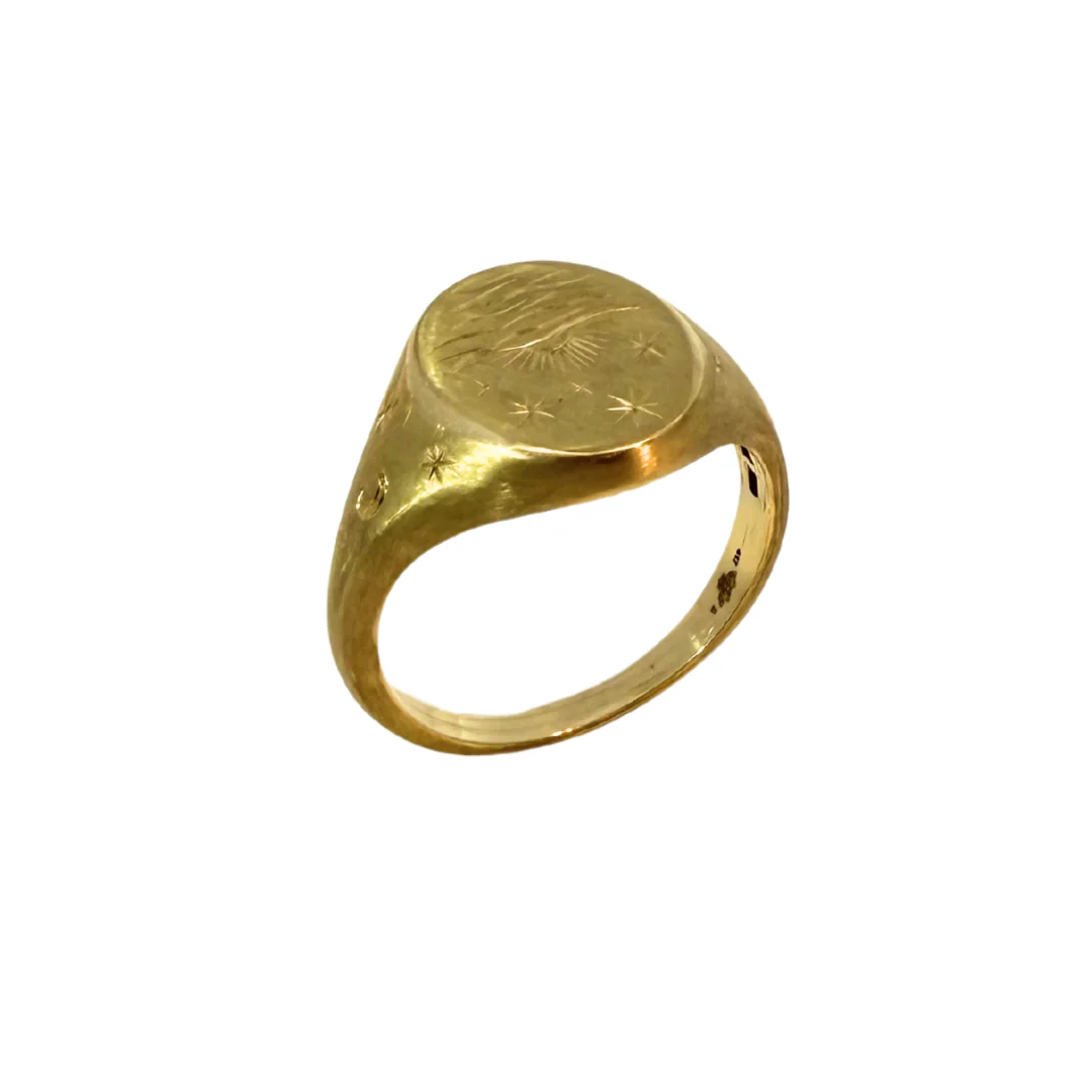 Hand Engraved Signet Ring