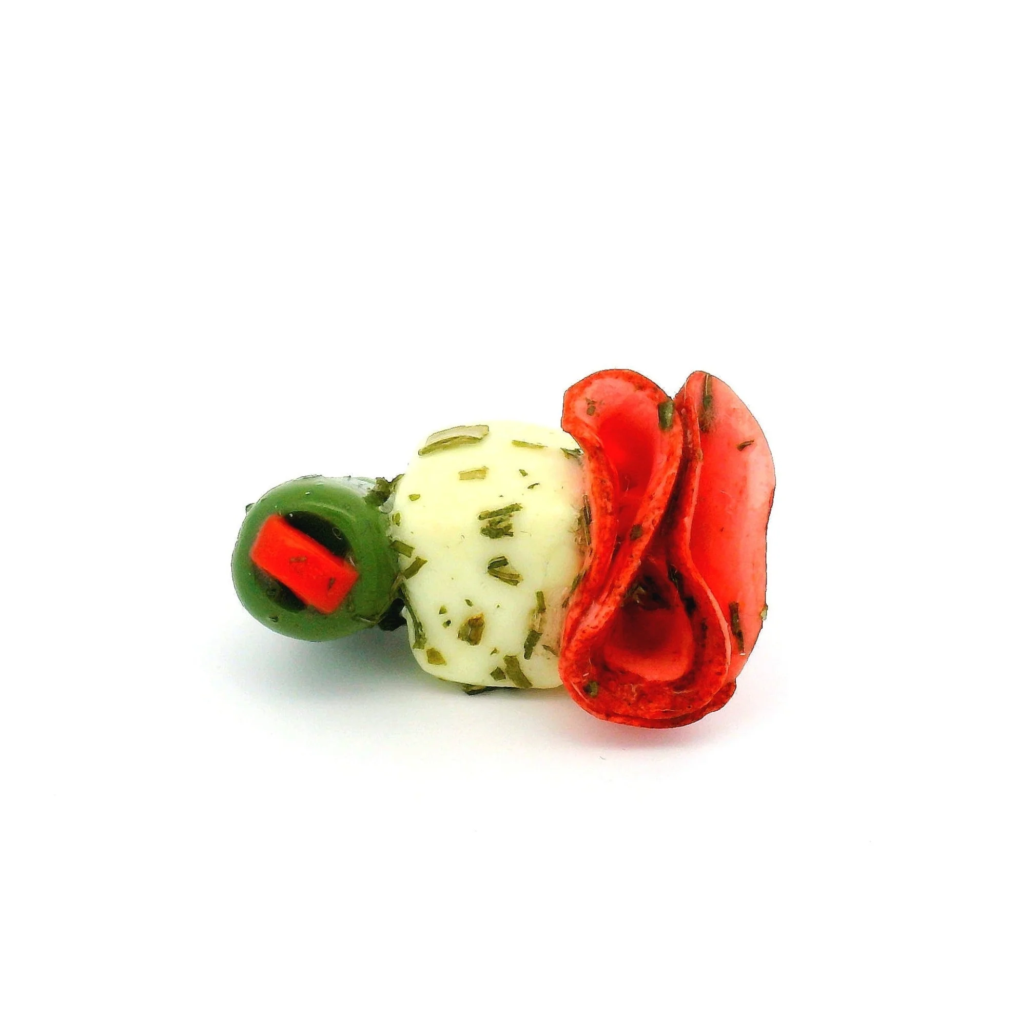 Handmade 3 Piece Green Olive Antipasto Pin