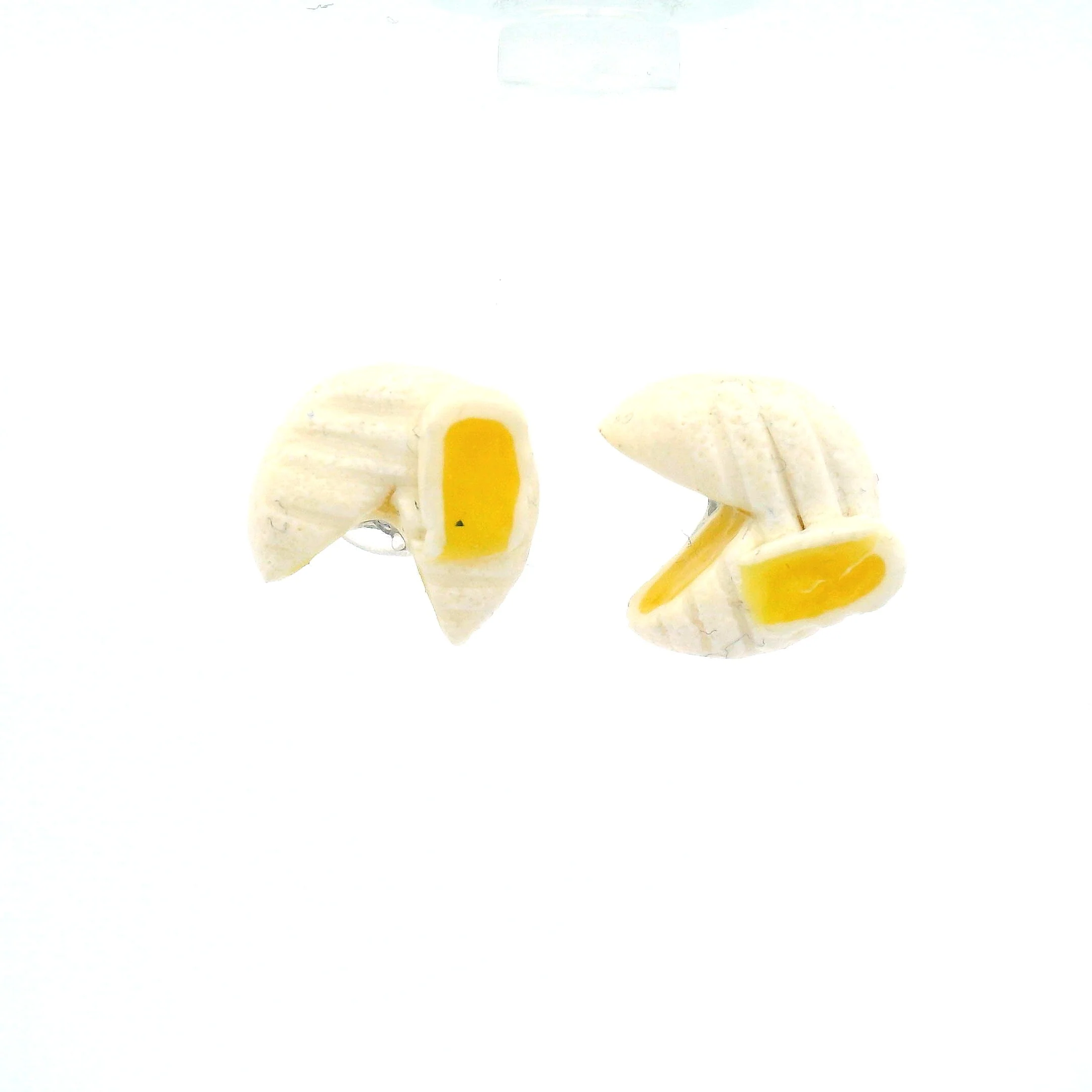 Handmade Brie Cheese Stud Earrings