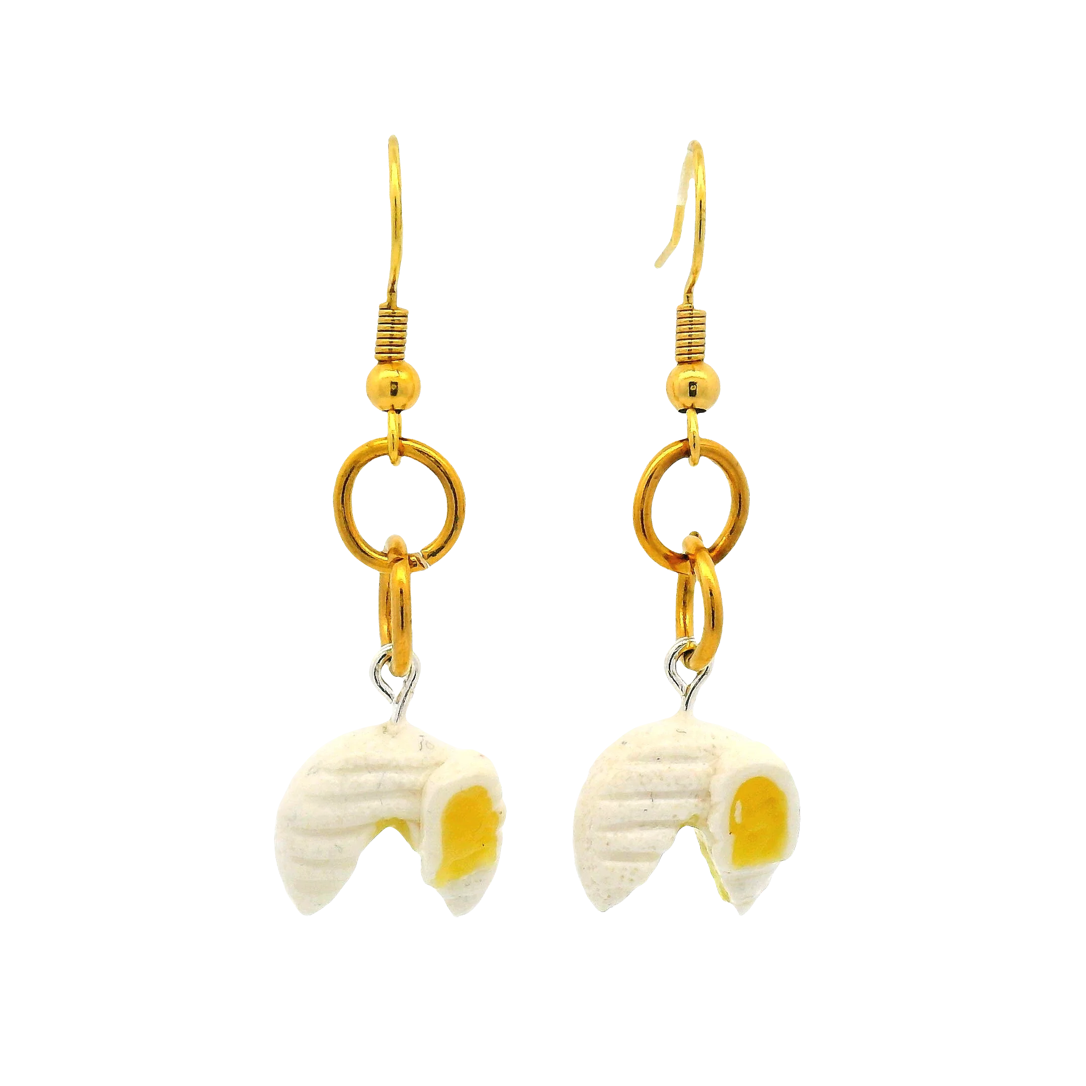 Handmade Brie Cheese Drop Earrings