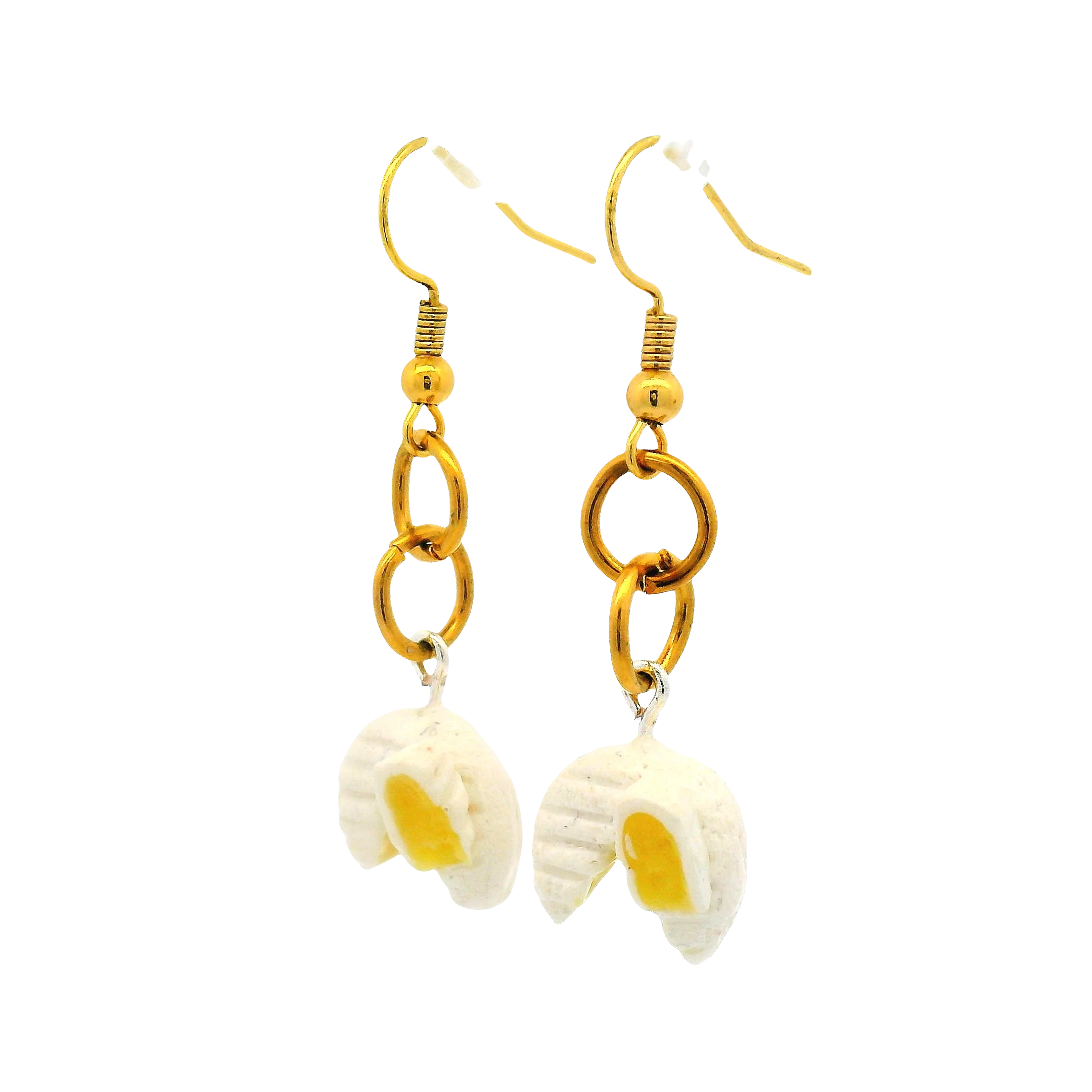 Handmade Brie Cheese Drop Earrings - Image 2