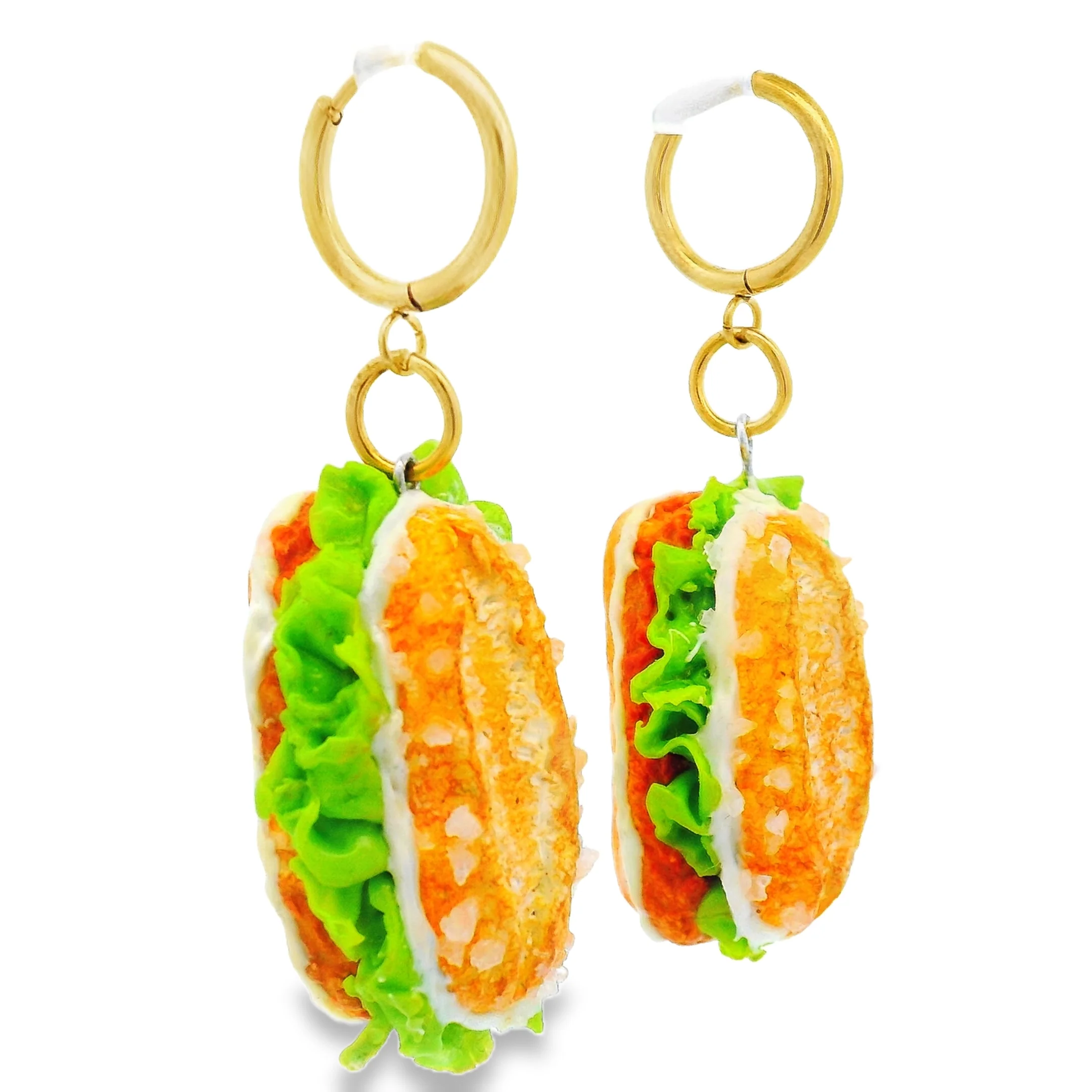 Handmade Chicken Club Sandwich Earrings - Image 3