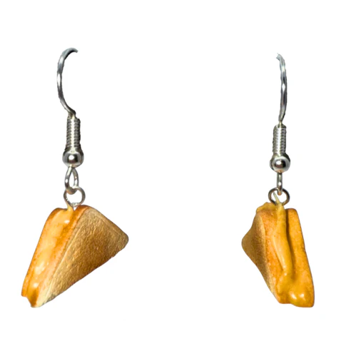 Handmade Grilled Cheese Earrings - Image 2