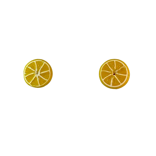 Handmade Lemon Studs