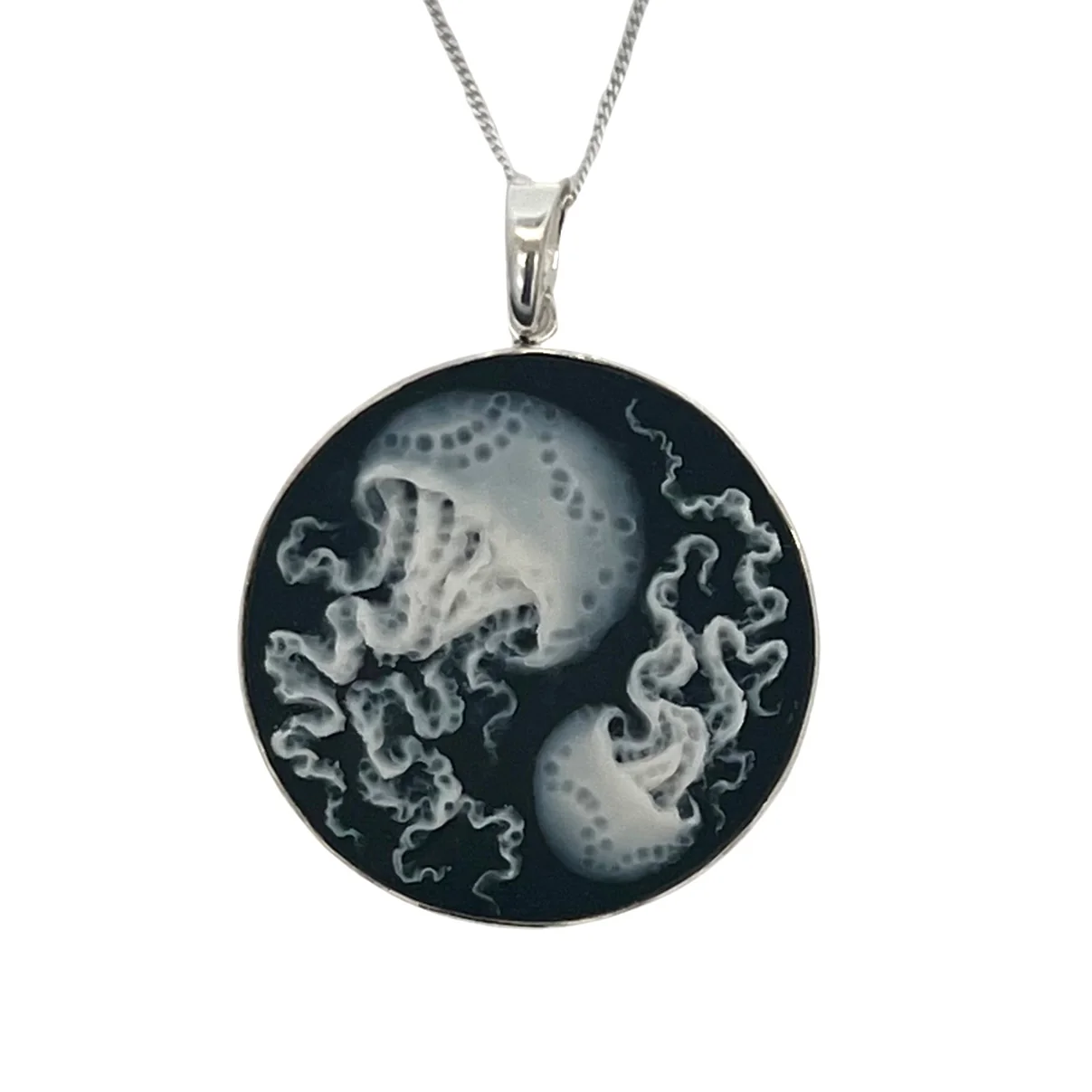 Handmade Polymer Jellyfish Medium Pendant