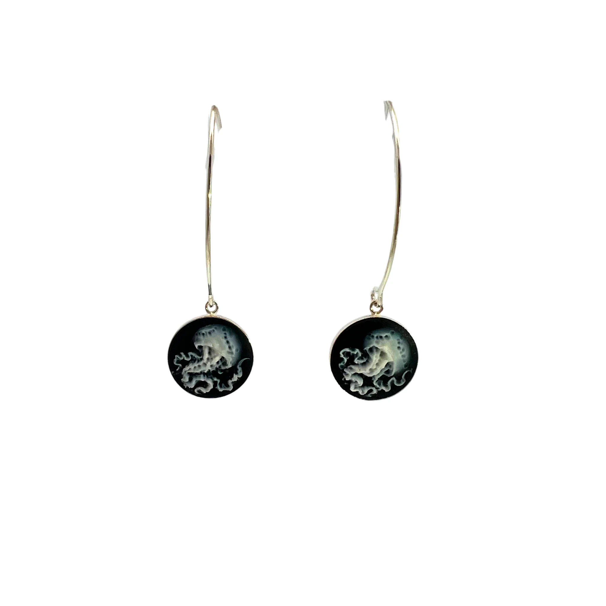 Handmade Polymer Jellyfish Hook Earrings