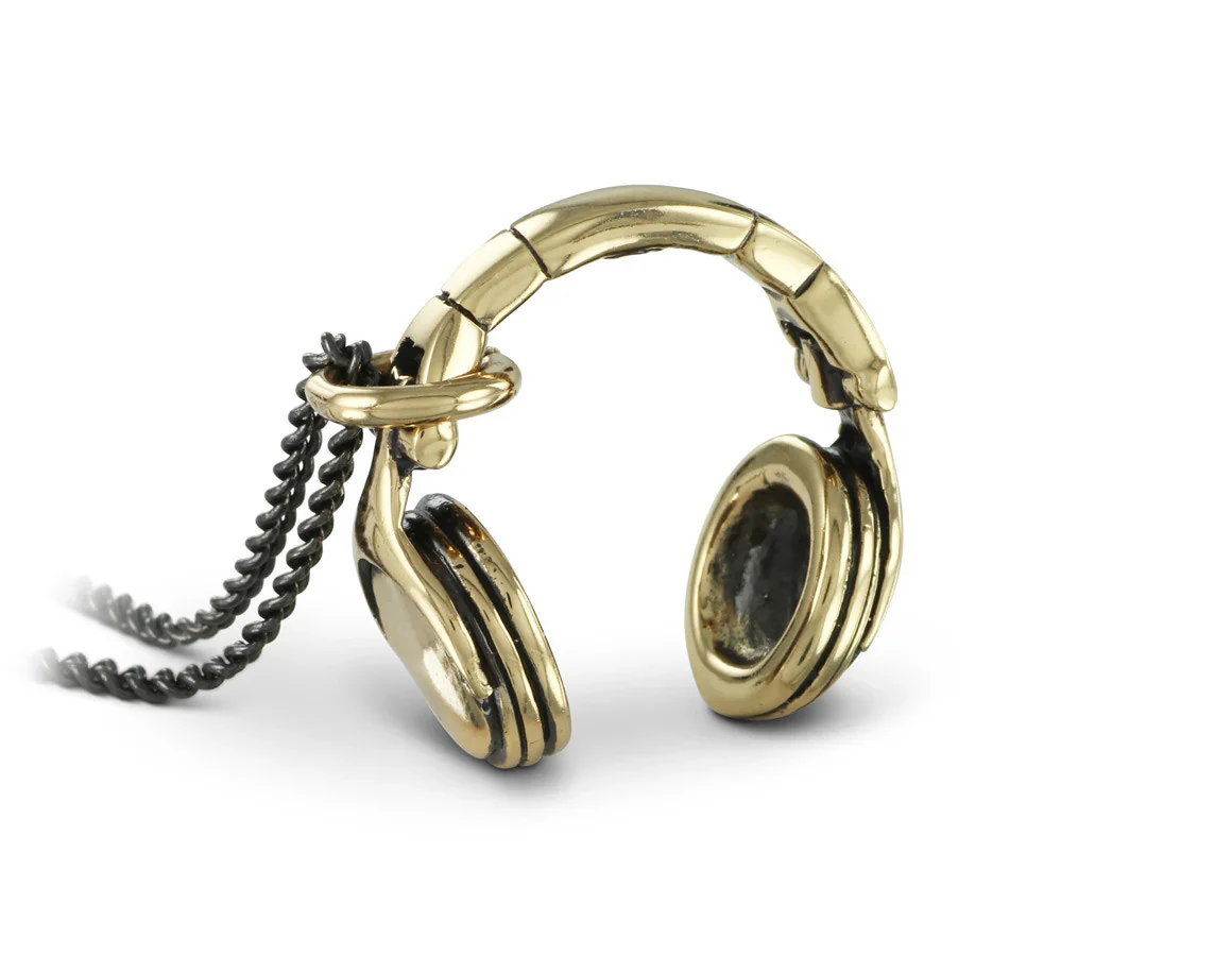 Bronze Headphones Pendant - Image 2