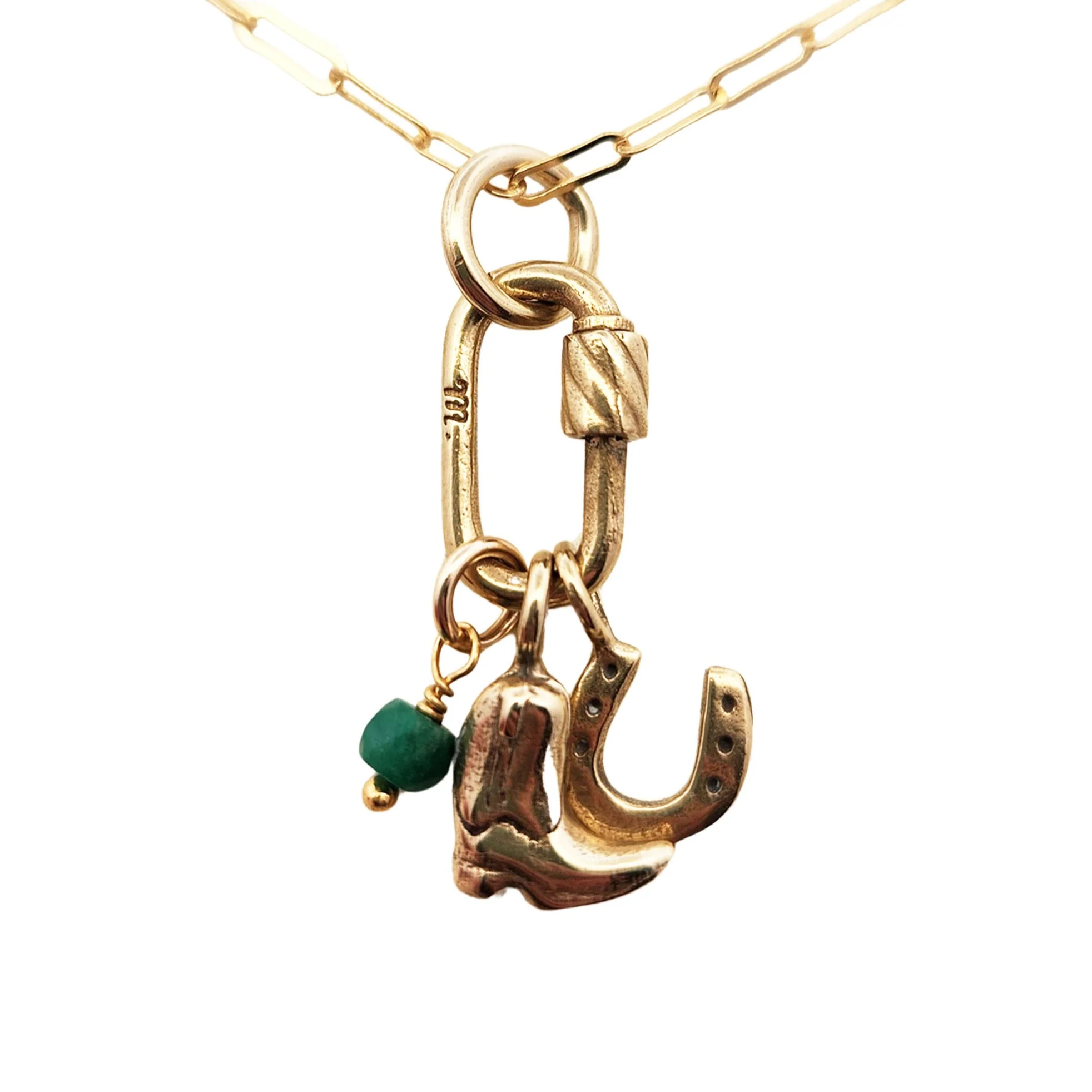 Horseshoe & Boot Charm Necklace