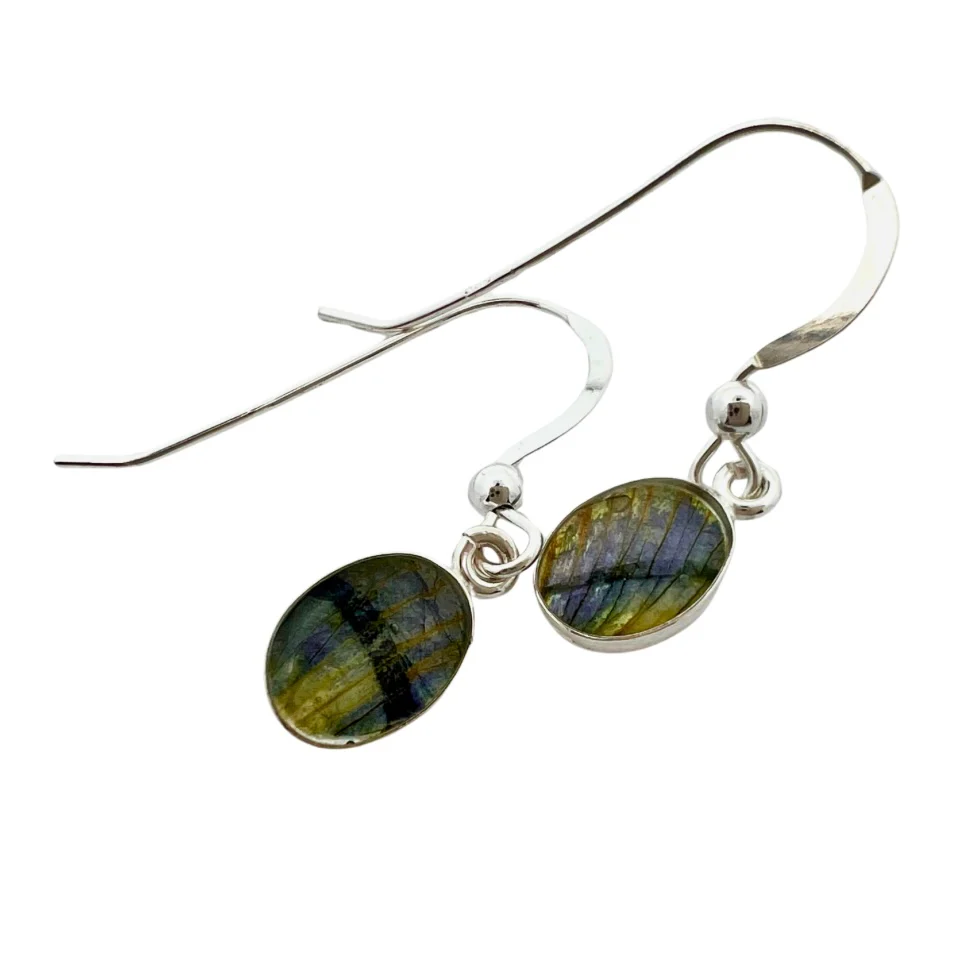 Iris Flower Drop Earrings