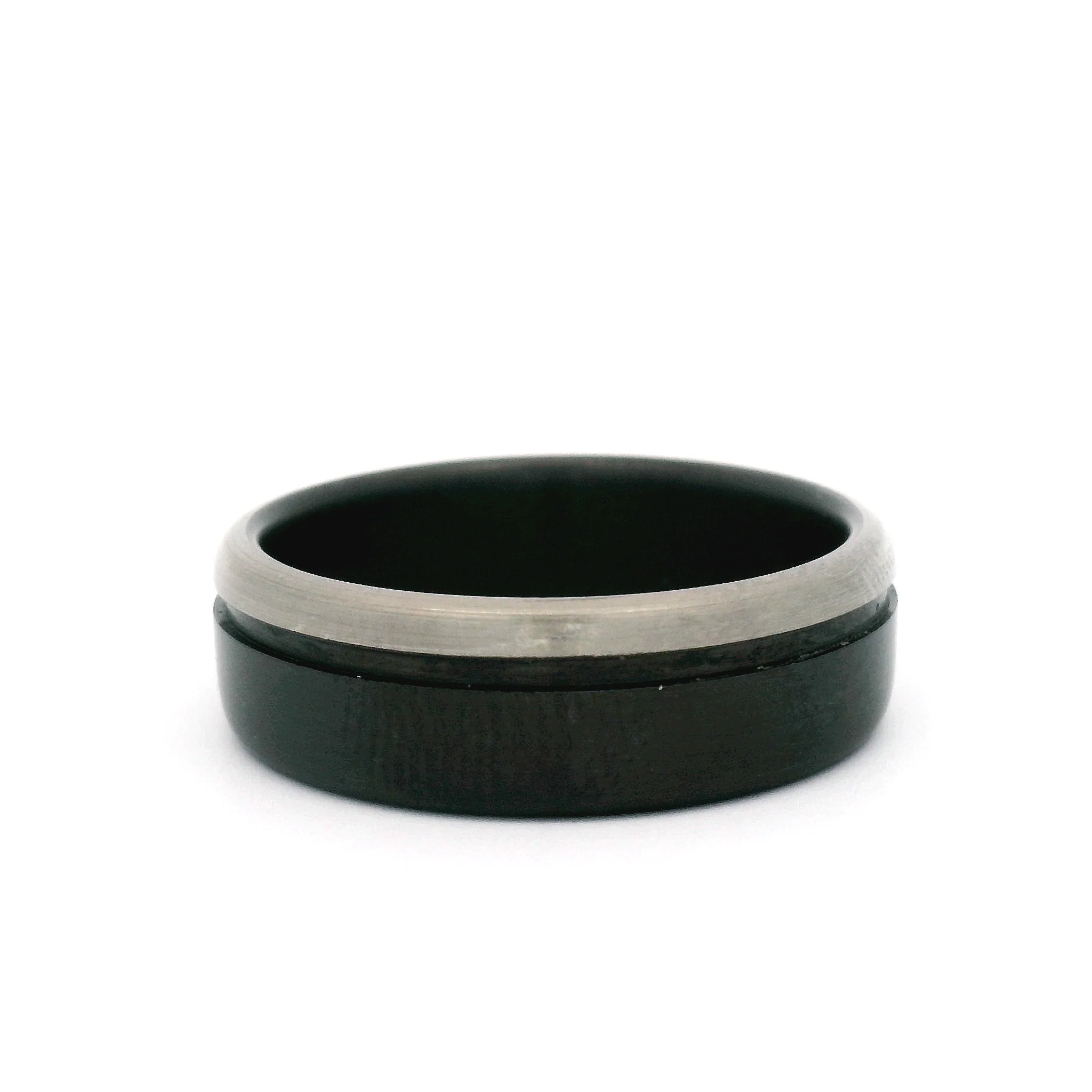 Brushed Zirconium and Titanium 7mm Band