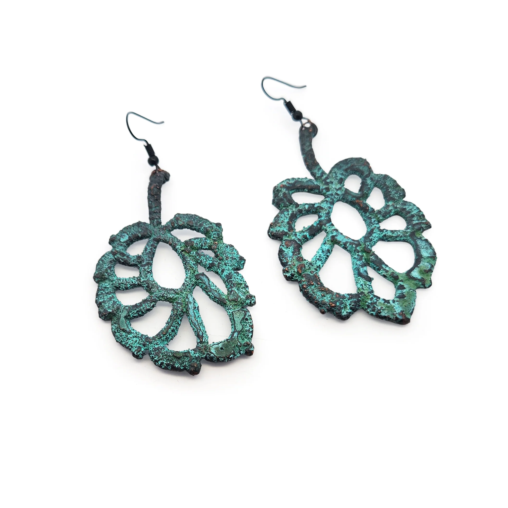 Lace Leaf Earrings - Image 2