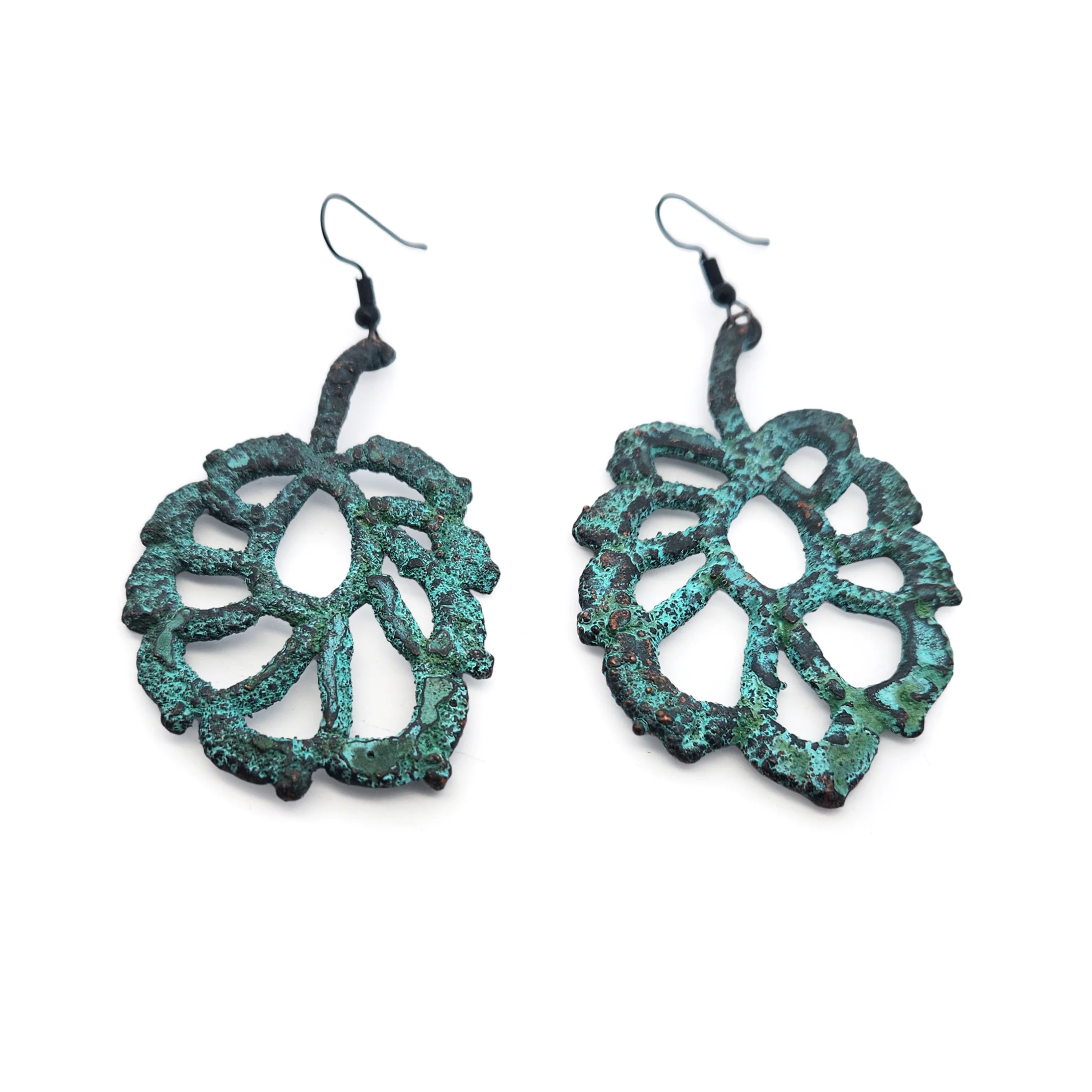 Lace Leaf Earrings - Image 3