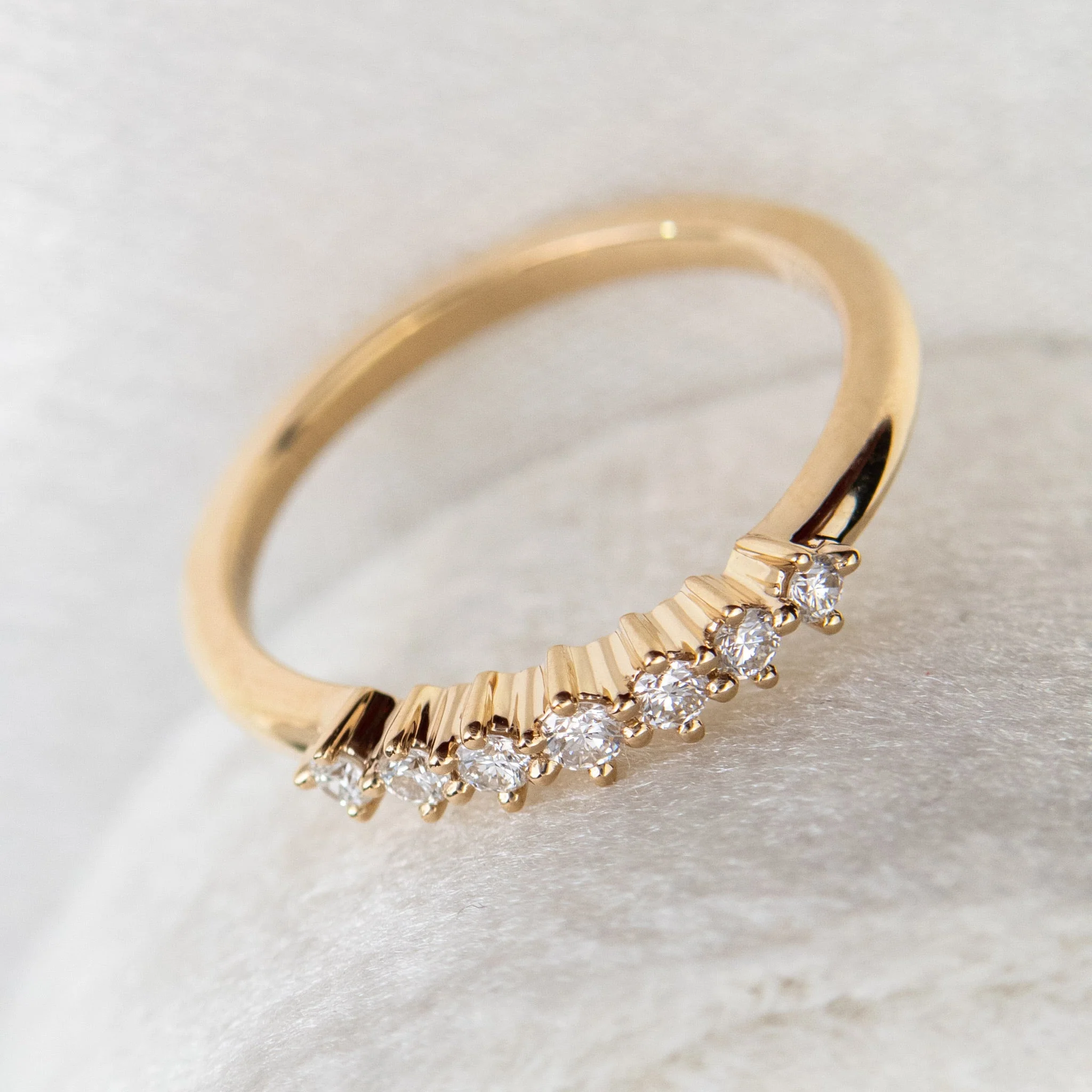 Lagos - Diamond Pave Wedding Band