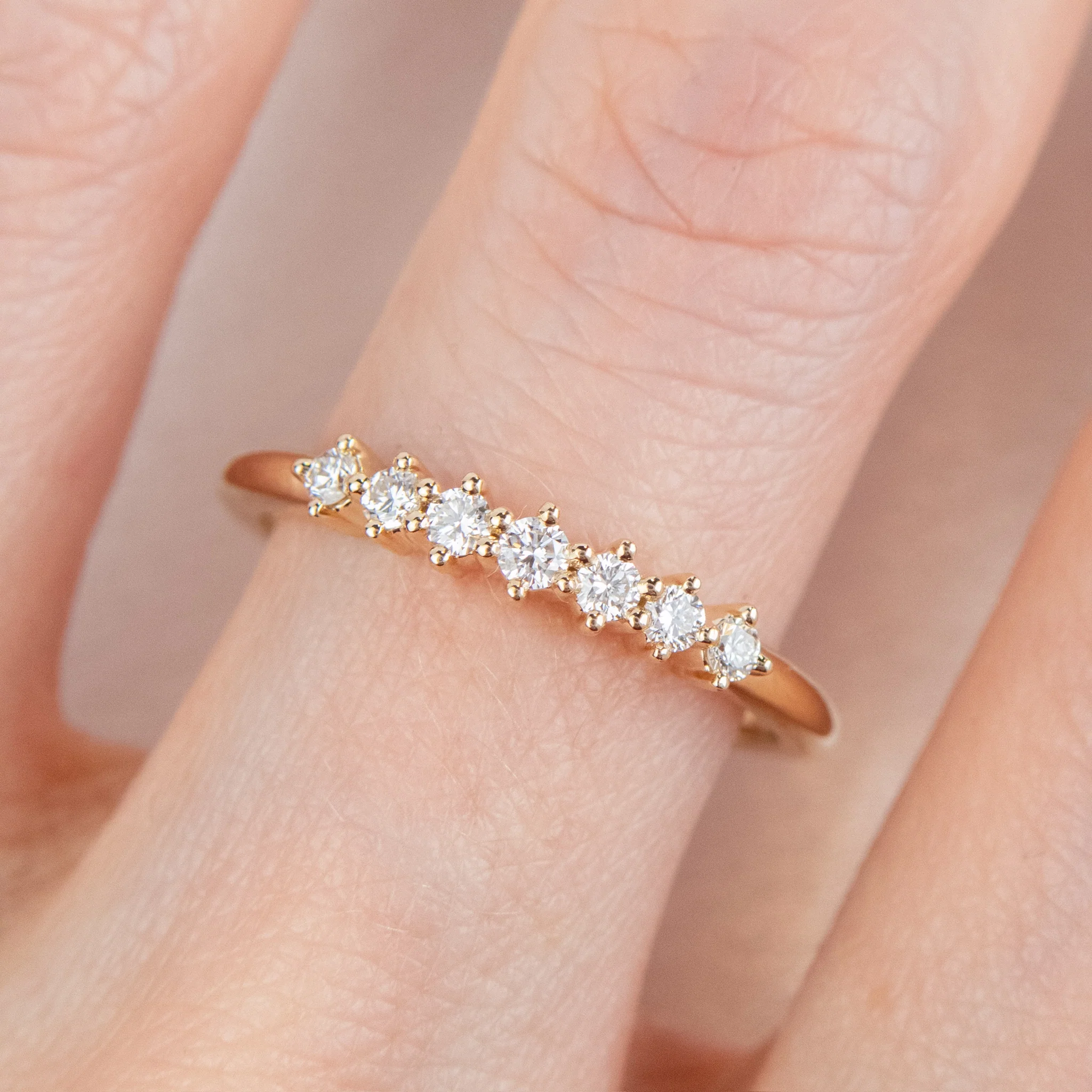 Lagos - Diamond Pave Wedding Band - Image 3