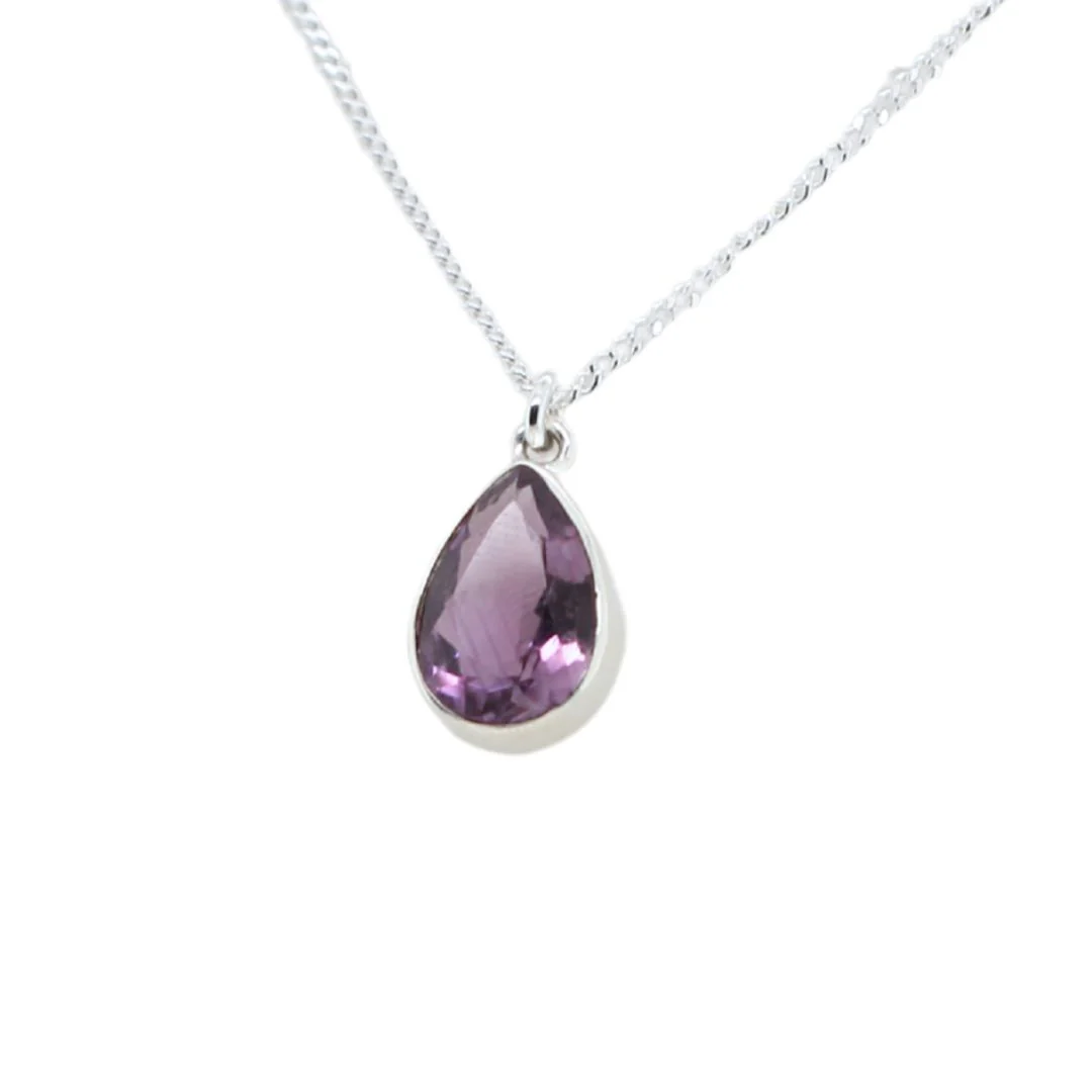 Large Pear Shaped Amethyst Necklace - Image 4