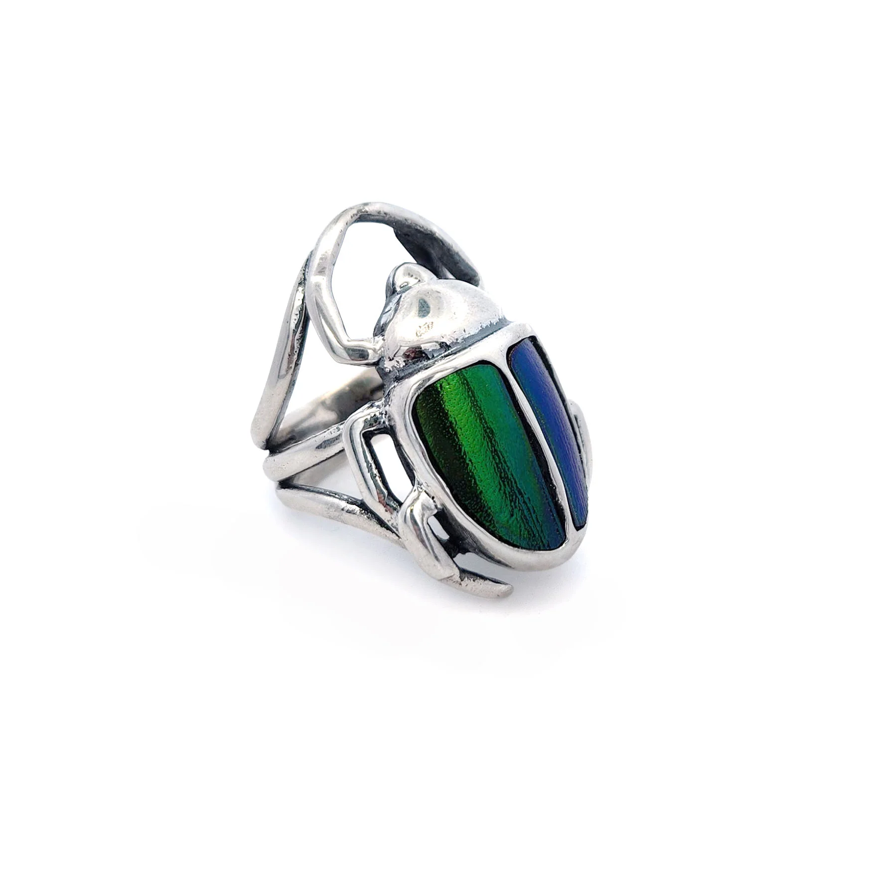 Large Scarab Beetle Elytra Ring - Image 5