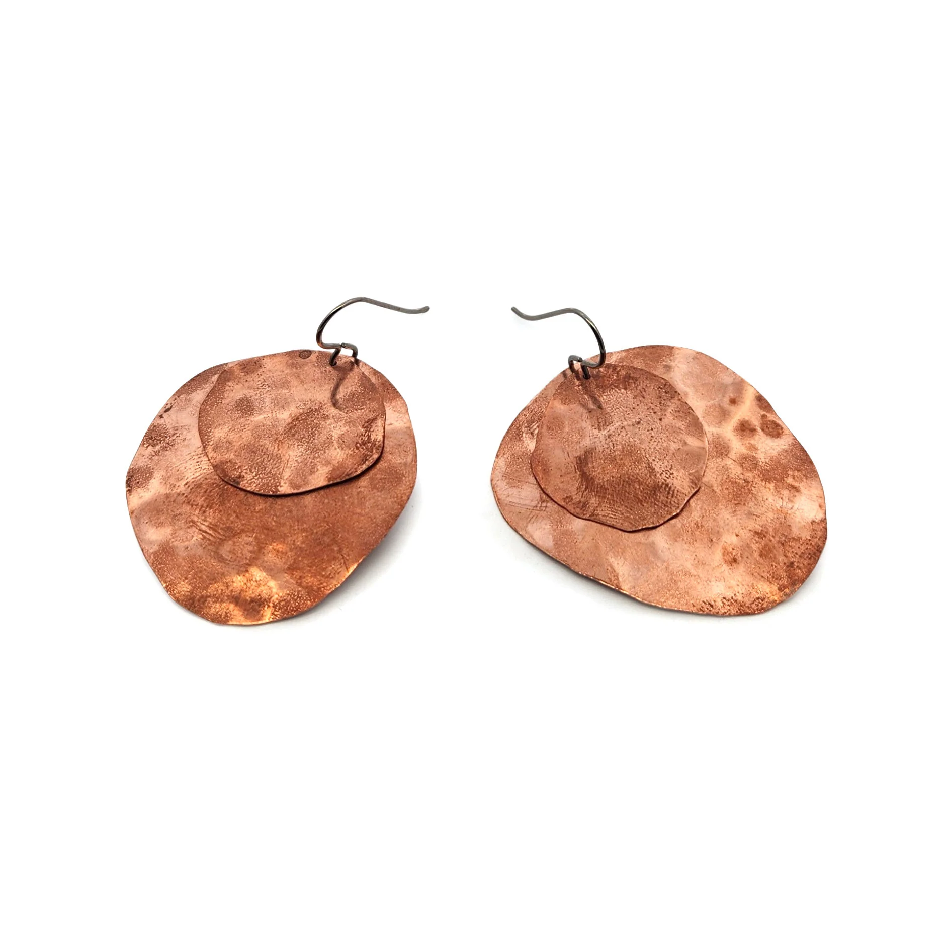 Layered Copper Earrings - Image 3