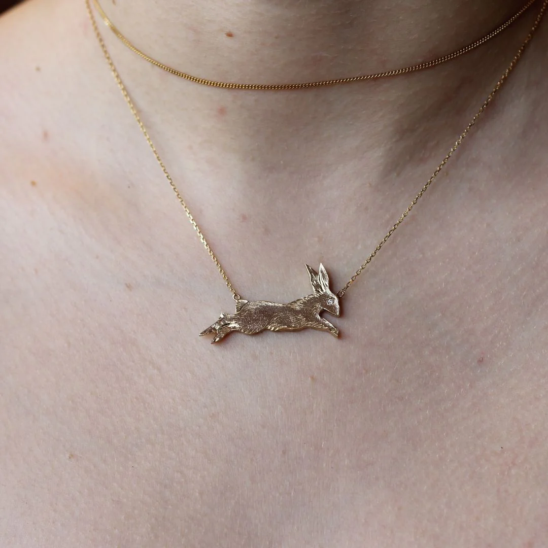Leaping Rabbit Necklace - Image 2