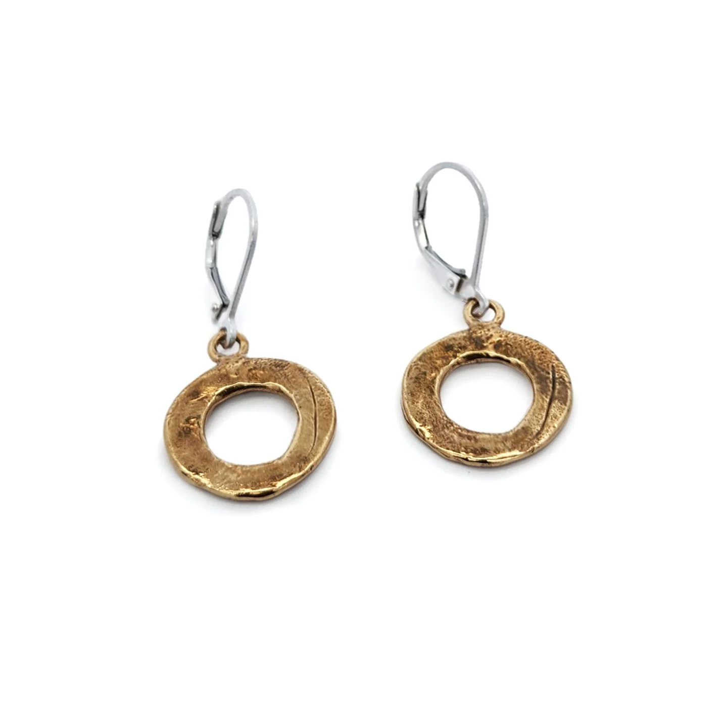Lg Bronze Donut Earrings - Image 2