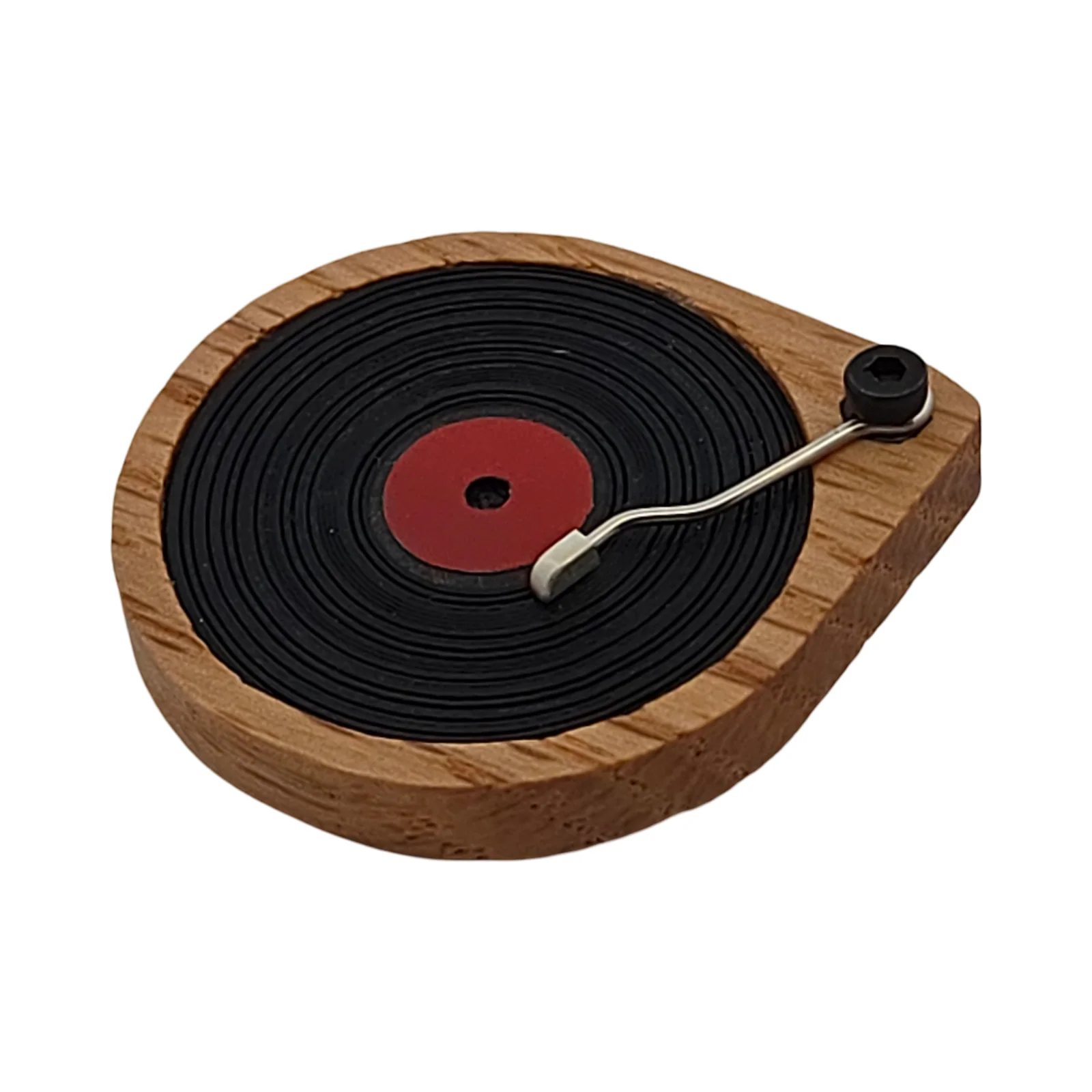 Light Red Record Player Brooch - Image 2
