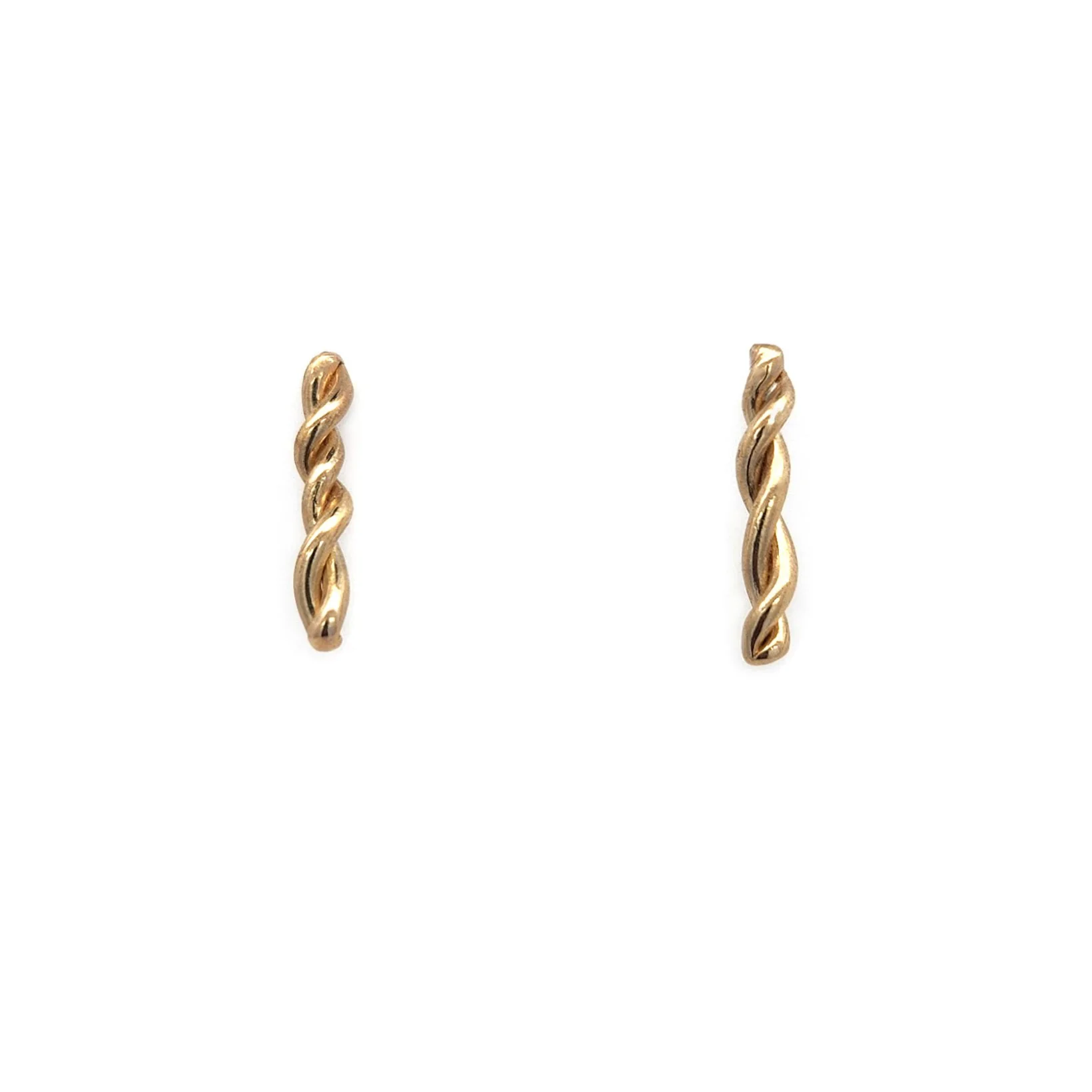 Little Brass Twist Earrings - Image 2