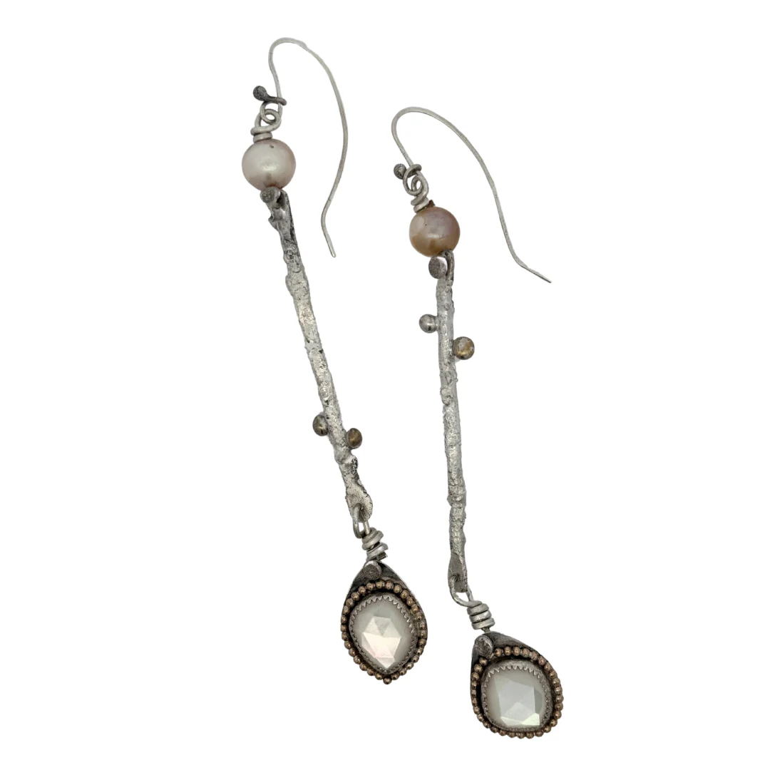 Long Twig Organic Earrings