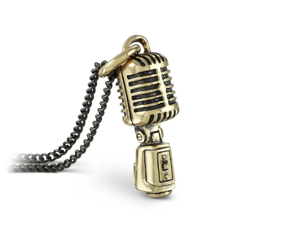 Bronze Microphone Pendant - Image 2