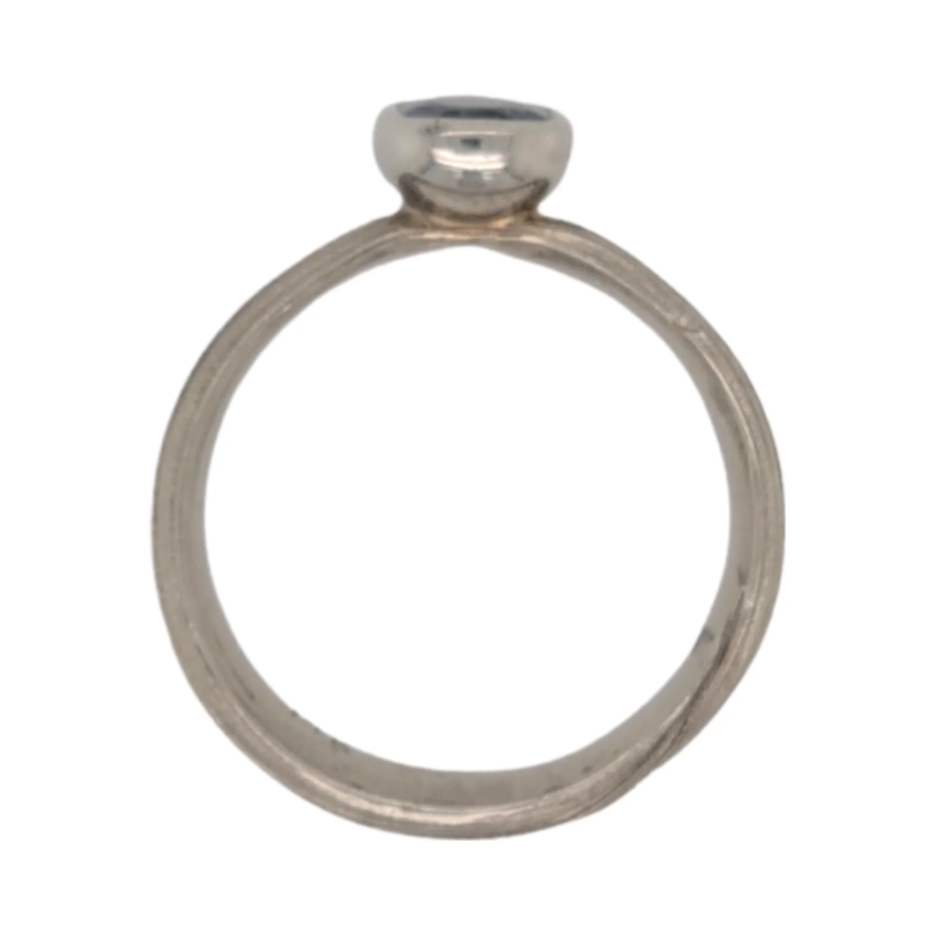 Mitsuro Classy - 14k White Solitaire with 0.96ct Teal Sapphire - Image 5