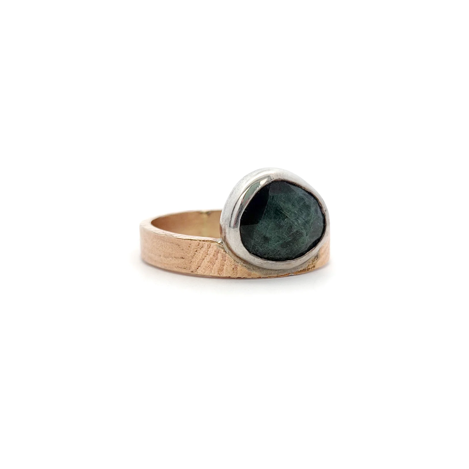 Mixed Metal Organic Actinolite Stone Ring - Image 2