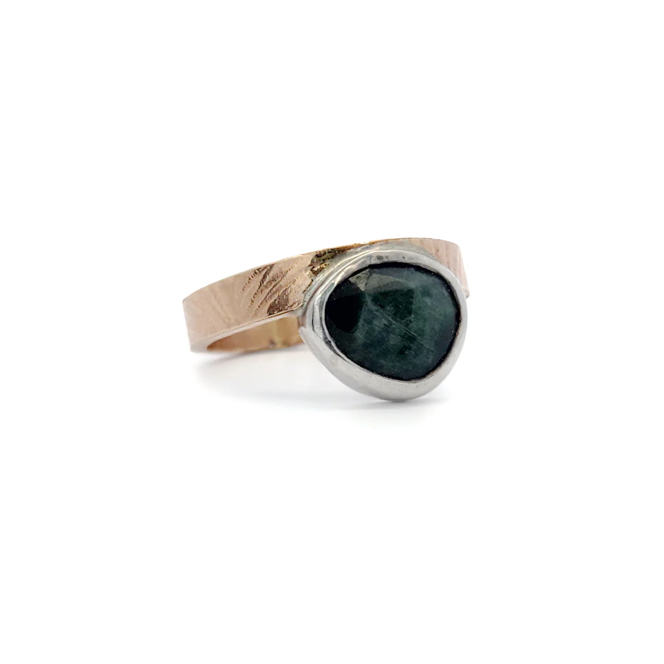 Mixed Metal Organic Actinolite Stone Ring - Image 4