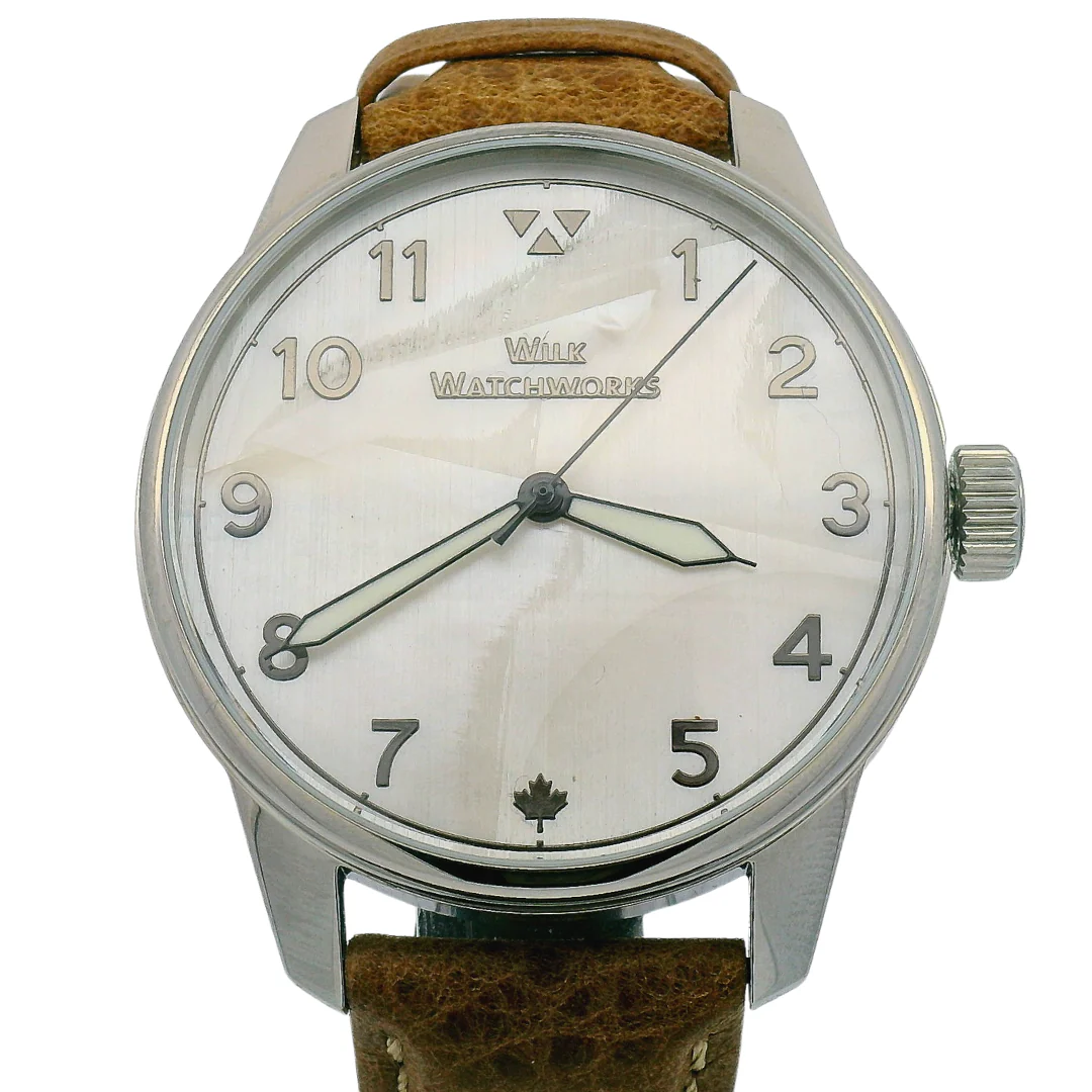 Mother of Pearl Brown Leather Watch
