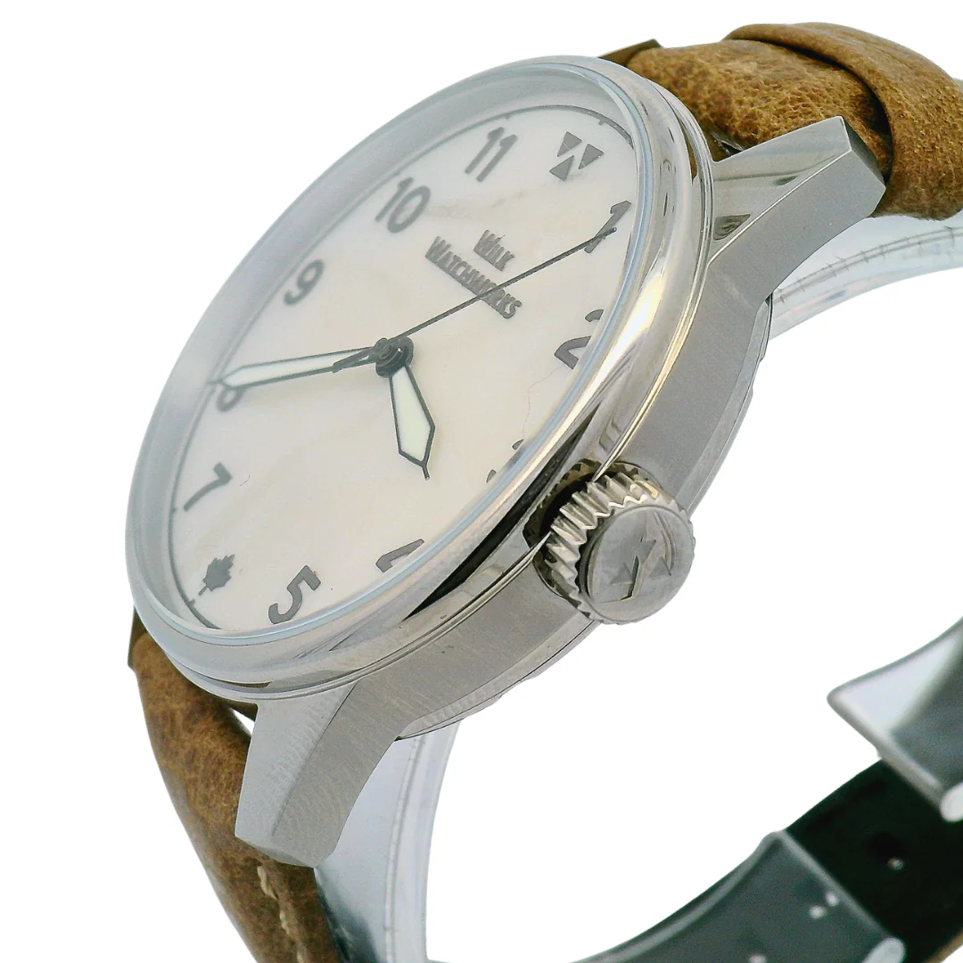Mother of Pearl Brown Leather Watch - Image 3