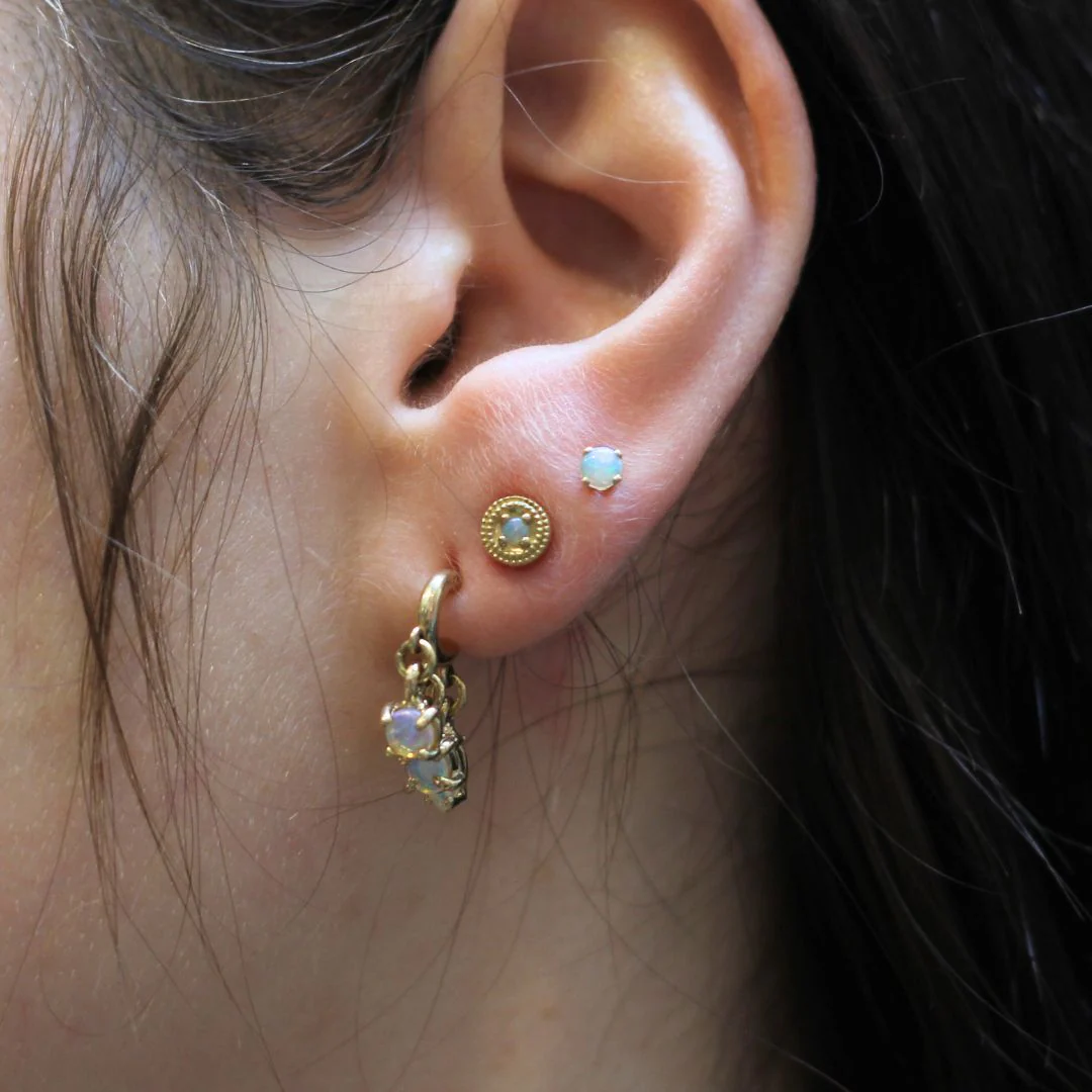 Opal Round Earrings - Image 2