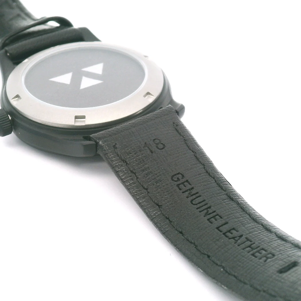 Orange Matte Black Leather Mechanical Watch - Image 5