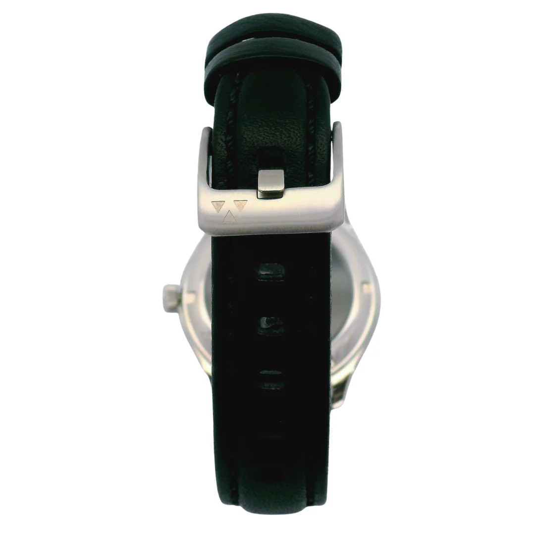 Paua Flakes Black Leather Mechanical Watch - Image 7